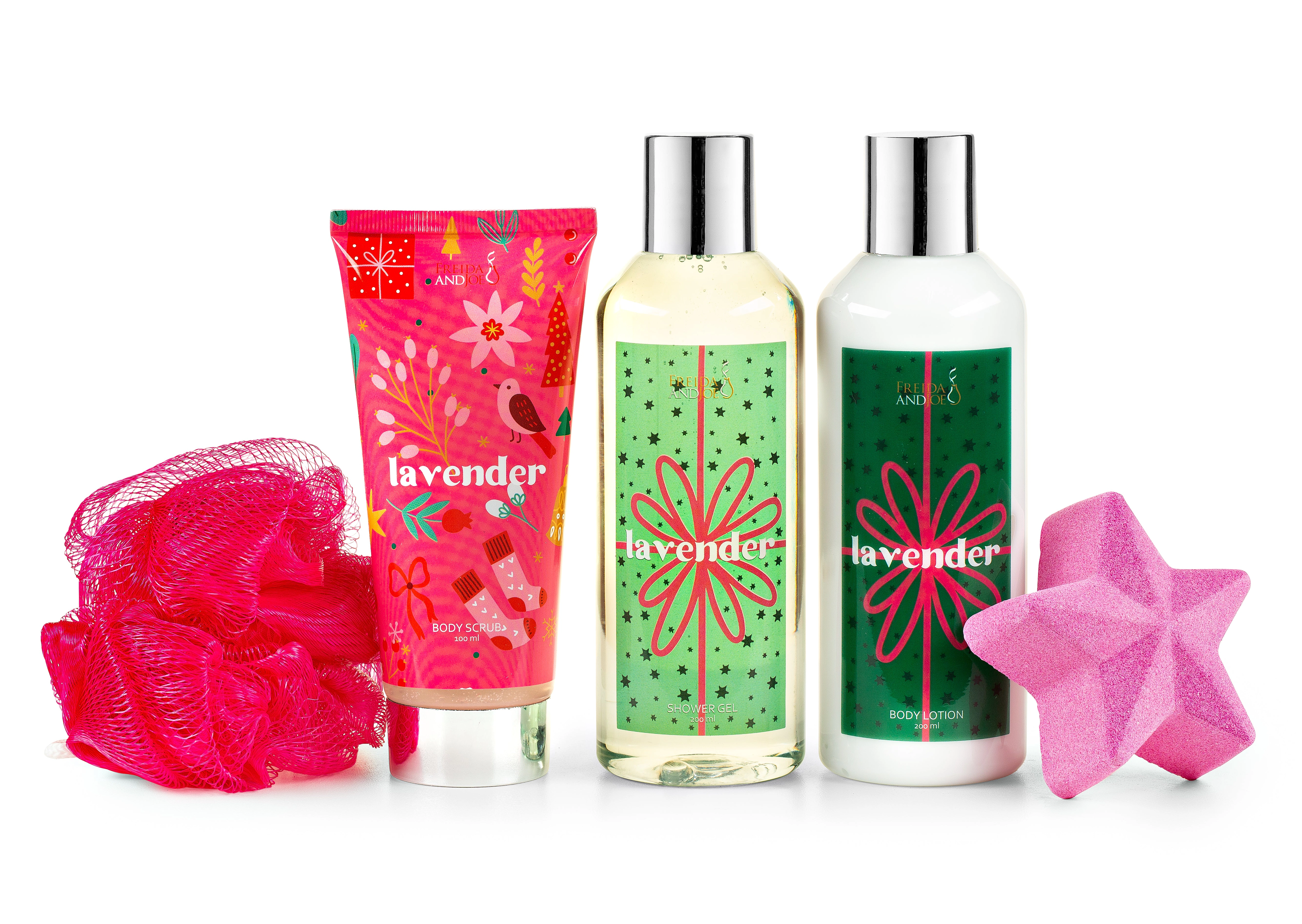 Freida and Joe Women Lavender Fragrance Bath and Body Collection Gift Box Set