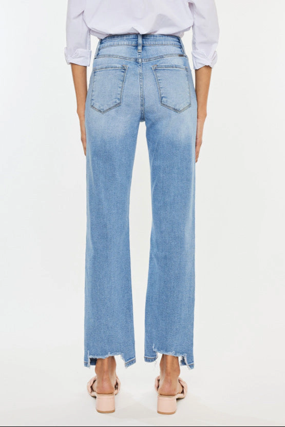 KanCan Women's Essentials High Rise Straight Jeans Breanne