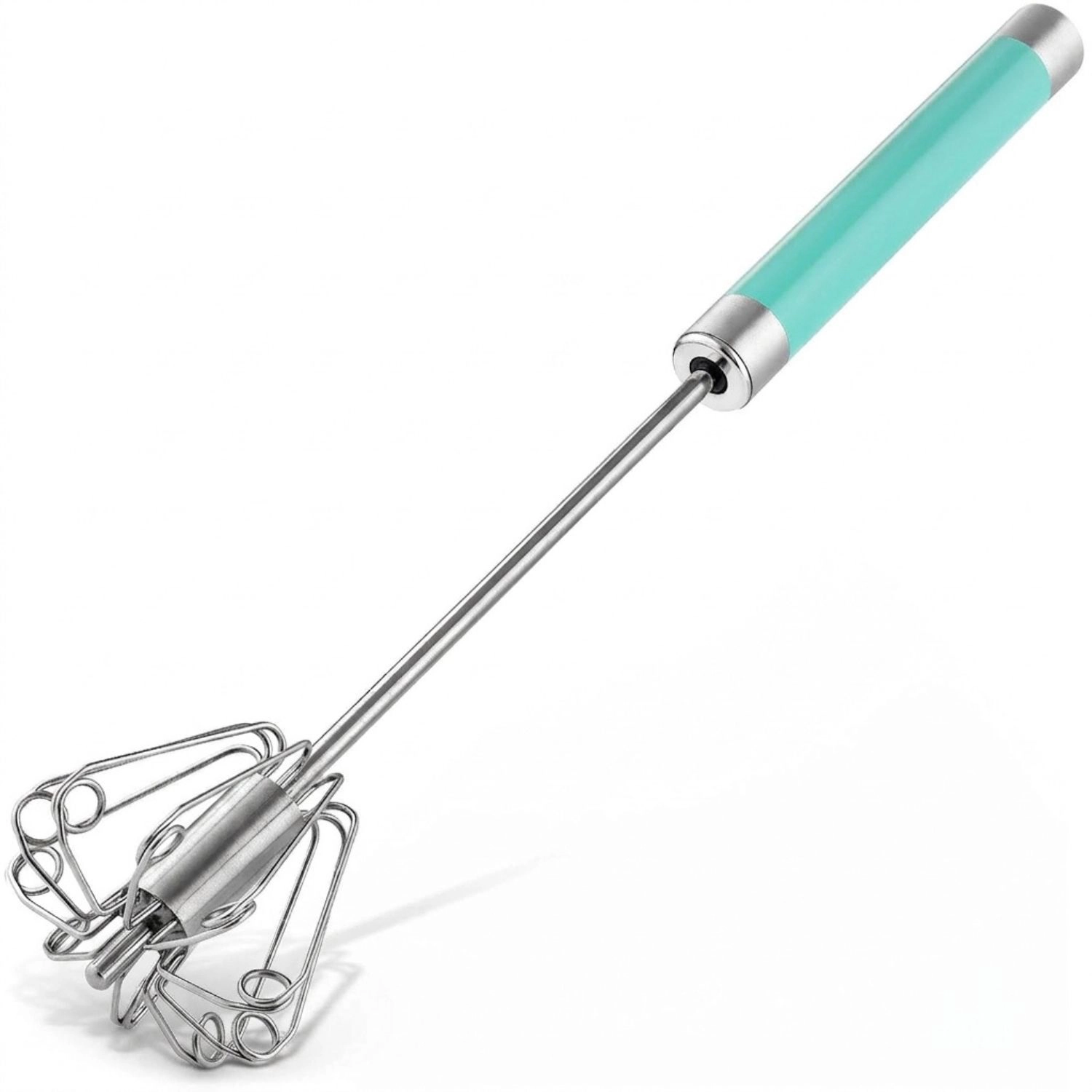 Zulay Kitchen Stainless Steel Rotary Whisk