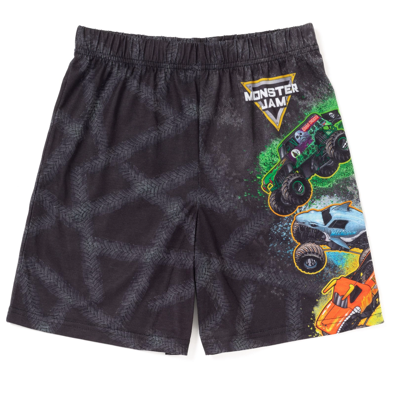 Monster Jam Boys' 2-Piece Pajama Tee and Shorts Set