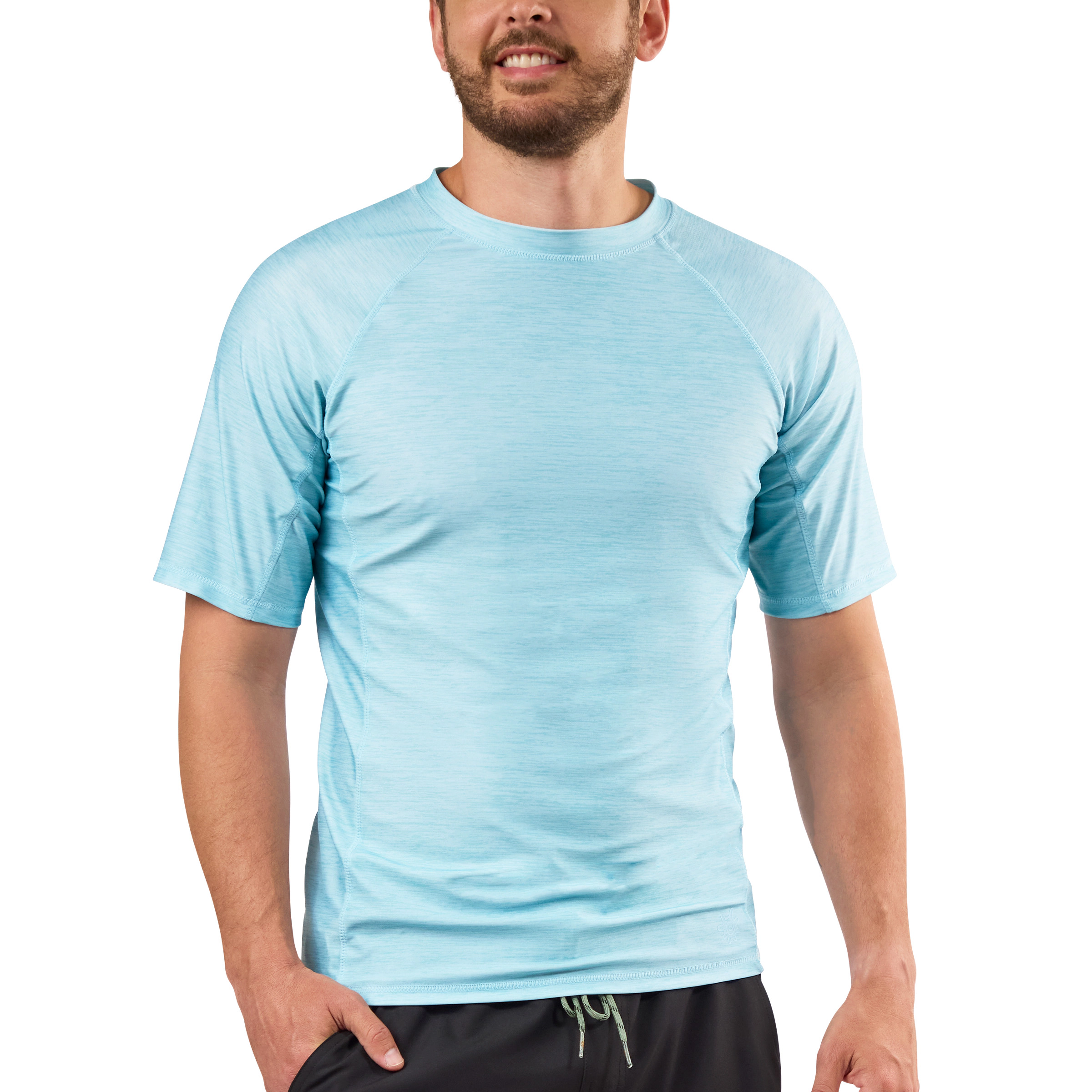 UV Skinz Men's Short Sleeve Crew Sun & Swim Shirt