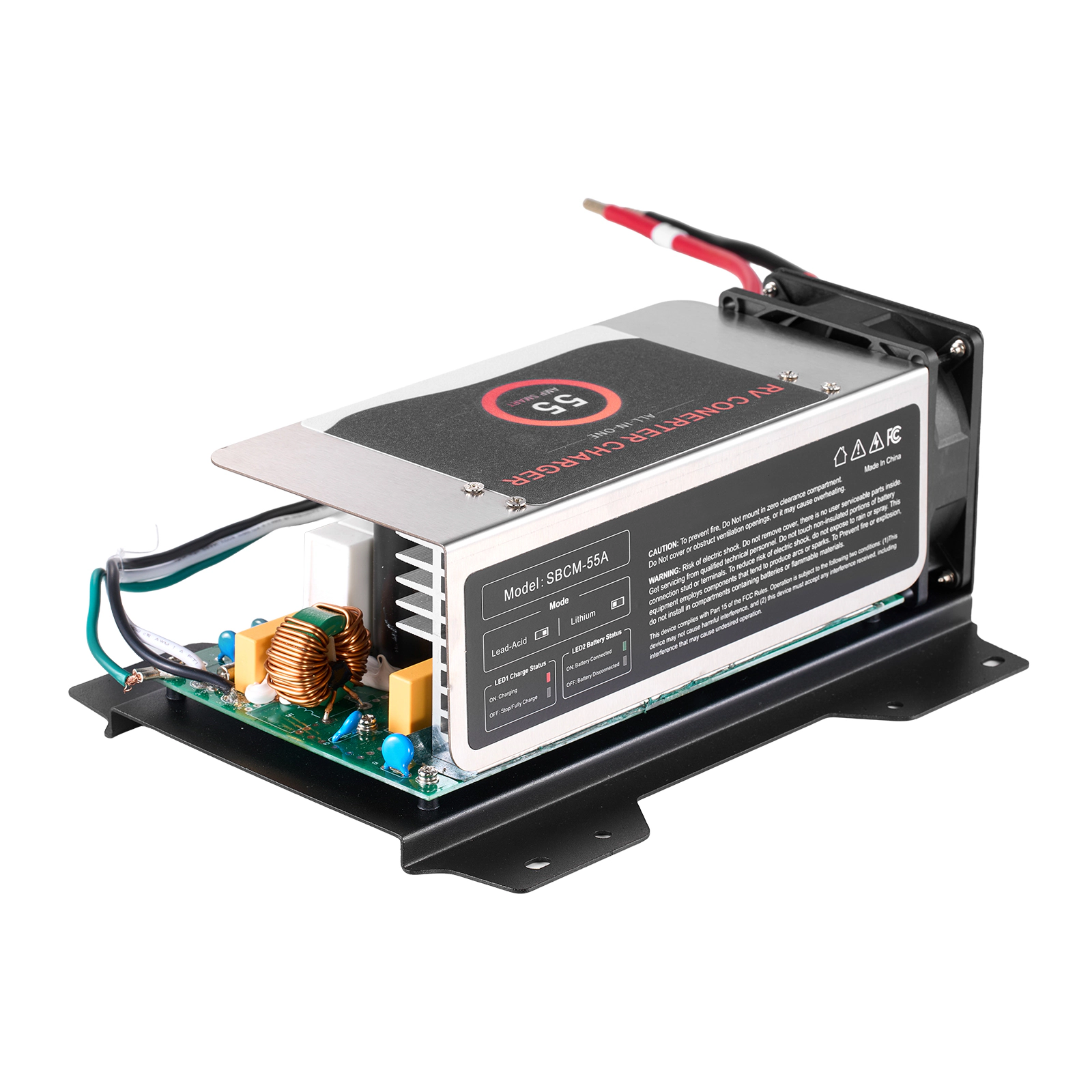 HONGGE WF-8955 Main Board Assembly 55 Amp RV Power Converter Replacement Unit for Lithium Lead Acid Battery