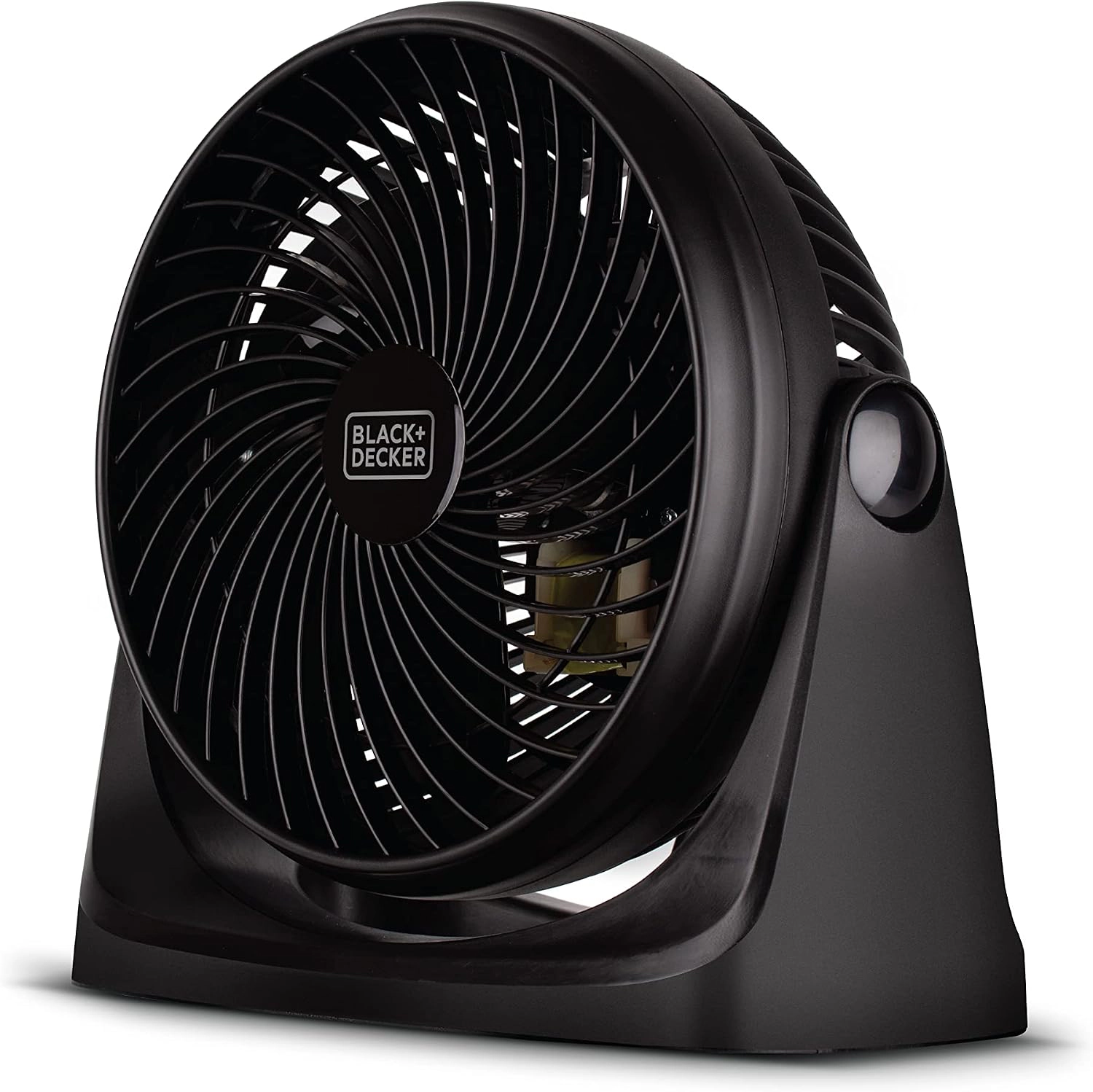 Black+Decker Turbo Portable Desk Fan, 3-Speed, 90° Tilt, 7-Inch, Black