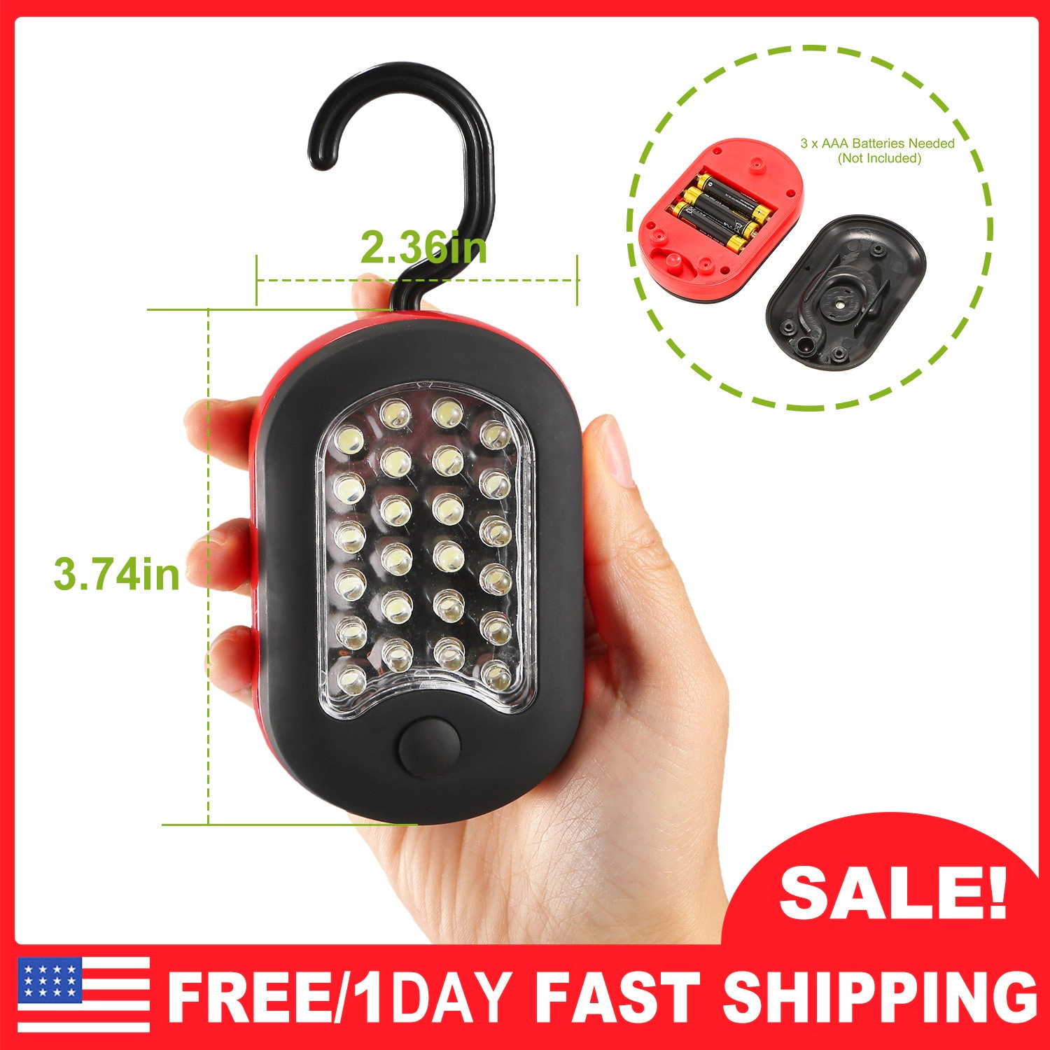 GBruno 27-LED Magnetic Work Light With Hook