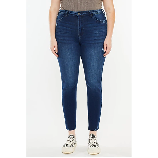 KanCan Women's Plus Size High Rise Ankle Skinny Jeans Karol