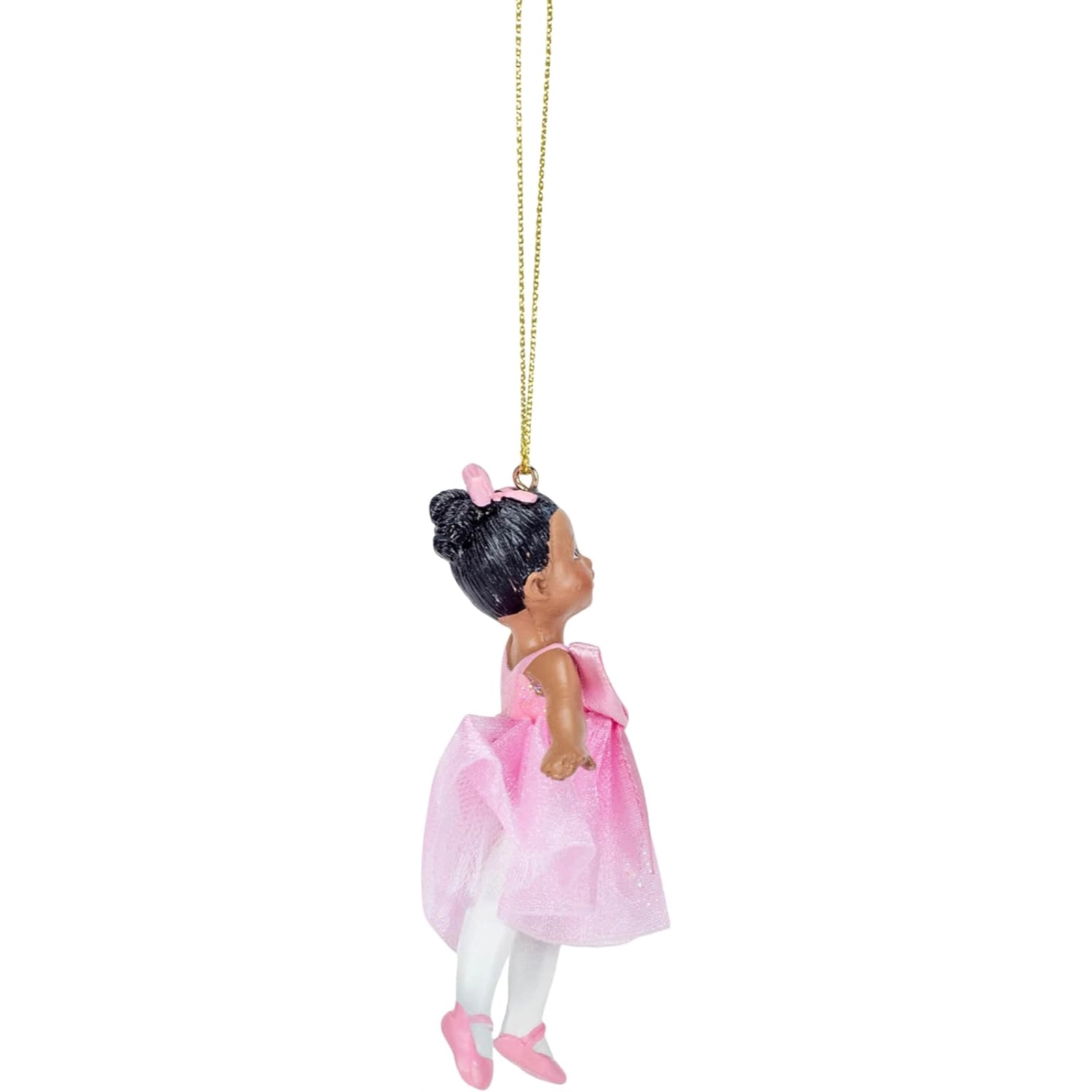 Kurt Adler African American Little Ballerina Dancer Resin Christmas Tree Ornament 3.25 inch