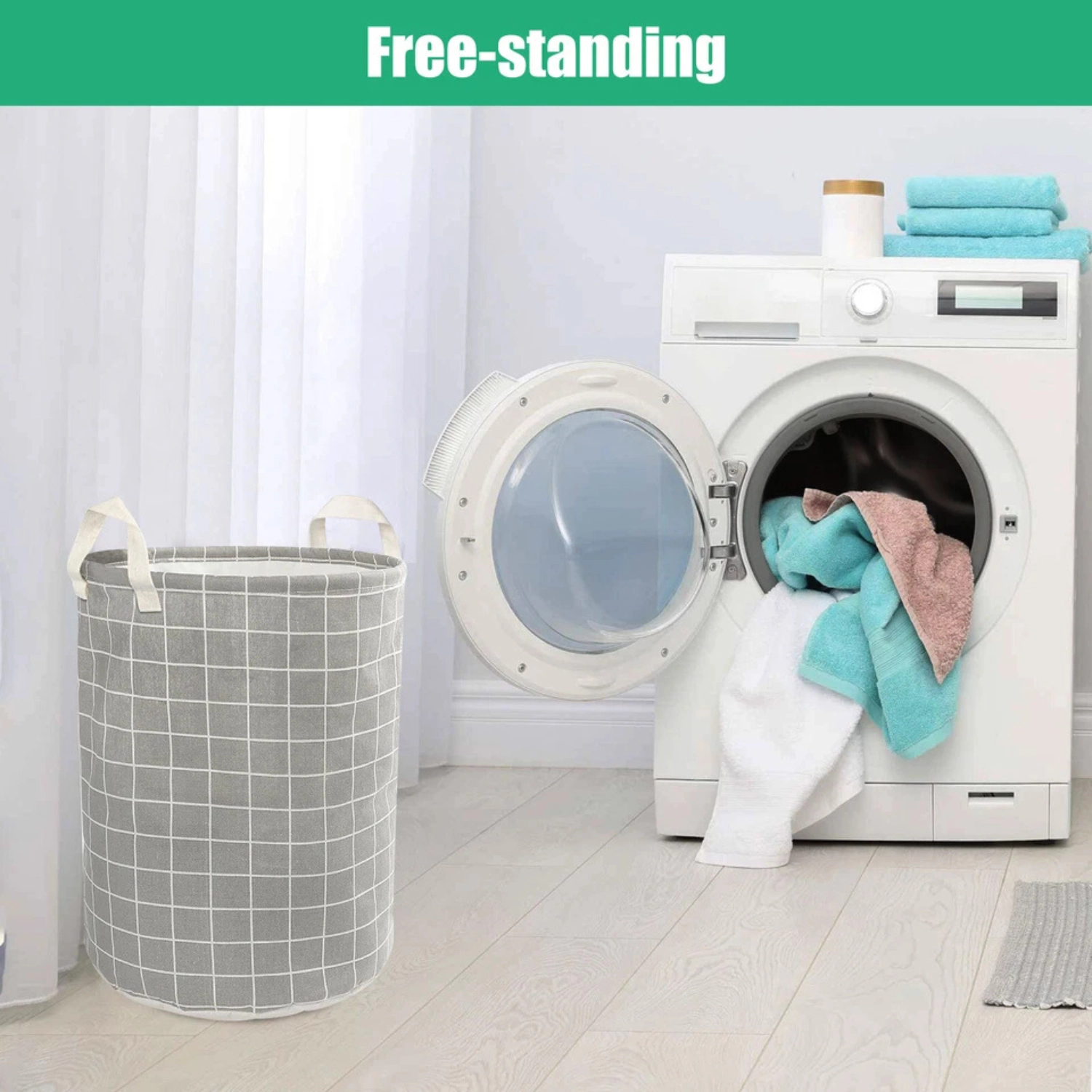 SS Design Large Foldable Storage Laundry Hamper, Dirty Clothes Basket, Wash Bag Organizer