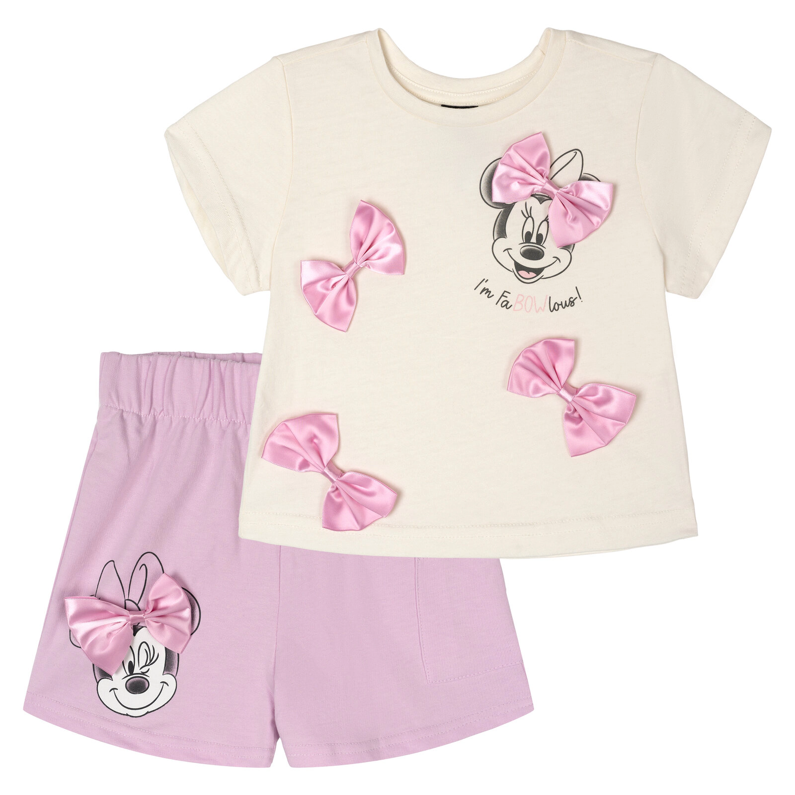 Disney Girls' 2-Piece Tee and Shorts Set