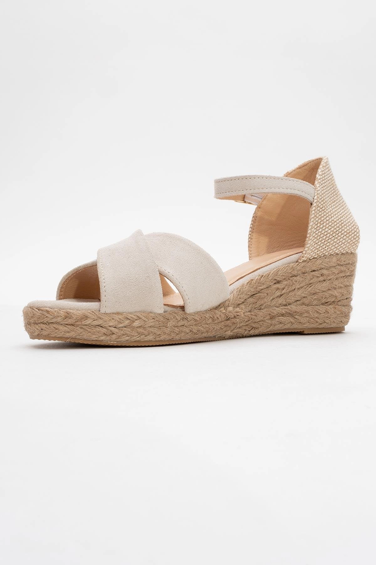 Forever & Always Womens Miria Leather Platform Espadrille