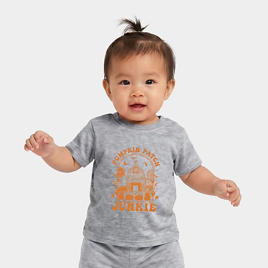 The Juniper Shop - Infant Jogger Pant Crew Set - Pumpkin Patch Junkie