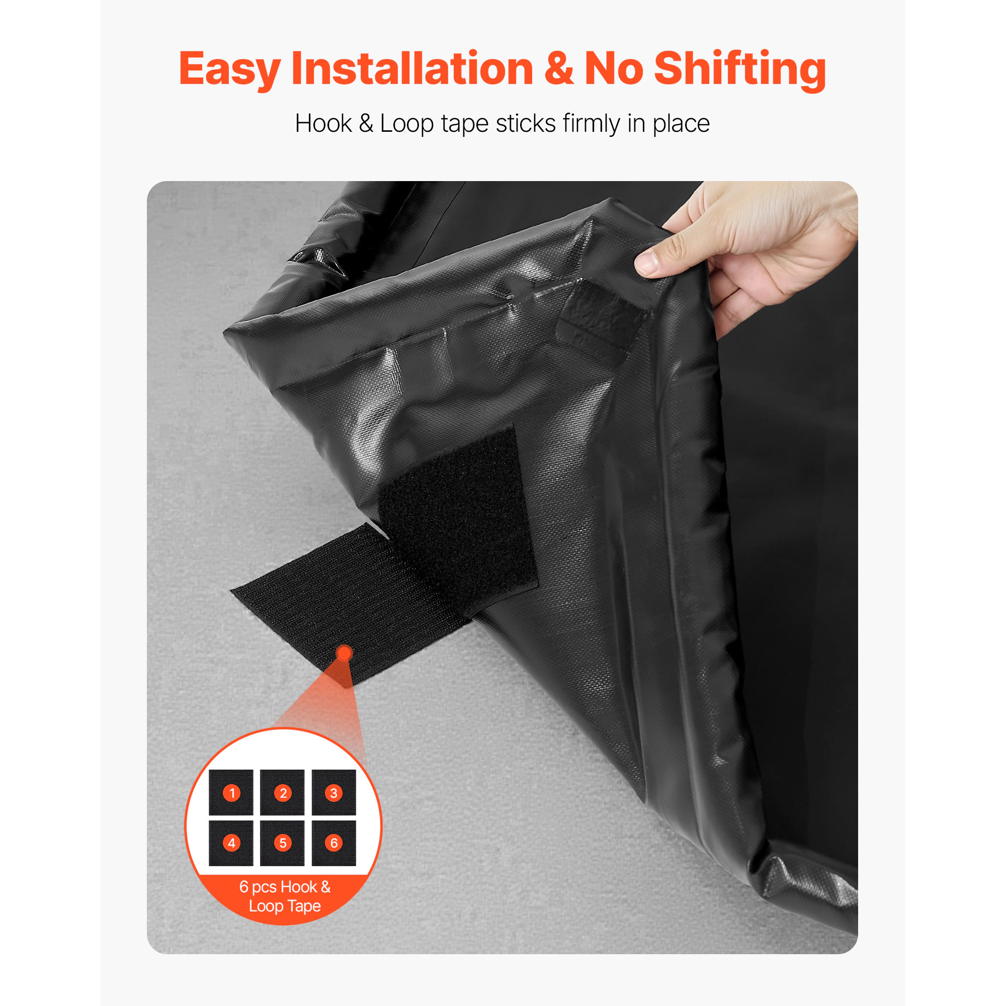 HONGGE Containment Mat 7 ft 9 in Non-Slip PVC Garage Floor Mat with a Cleaning Squeegee Heavy Duty Durable Waterproof