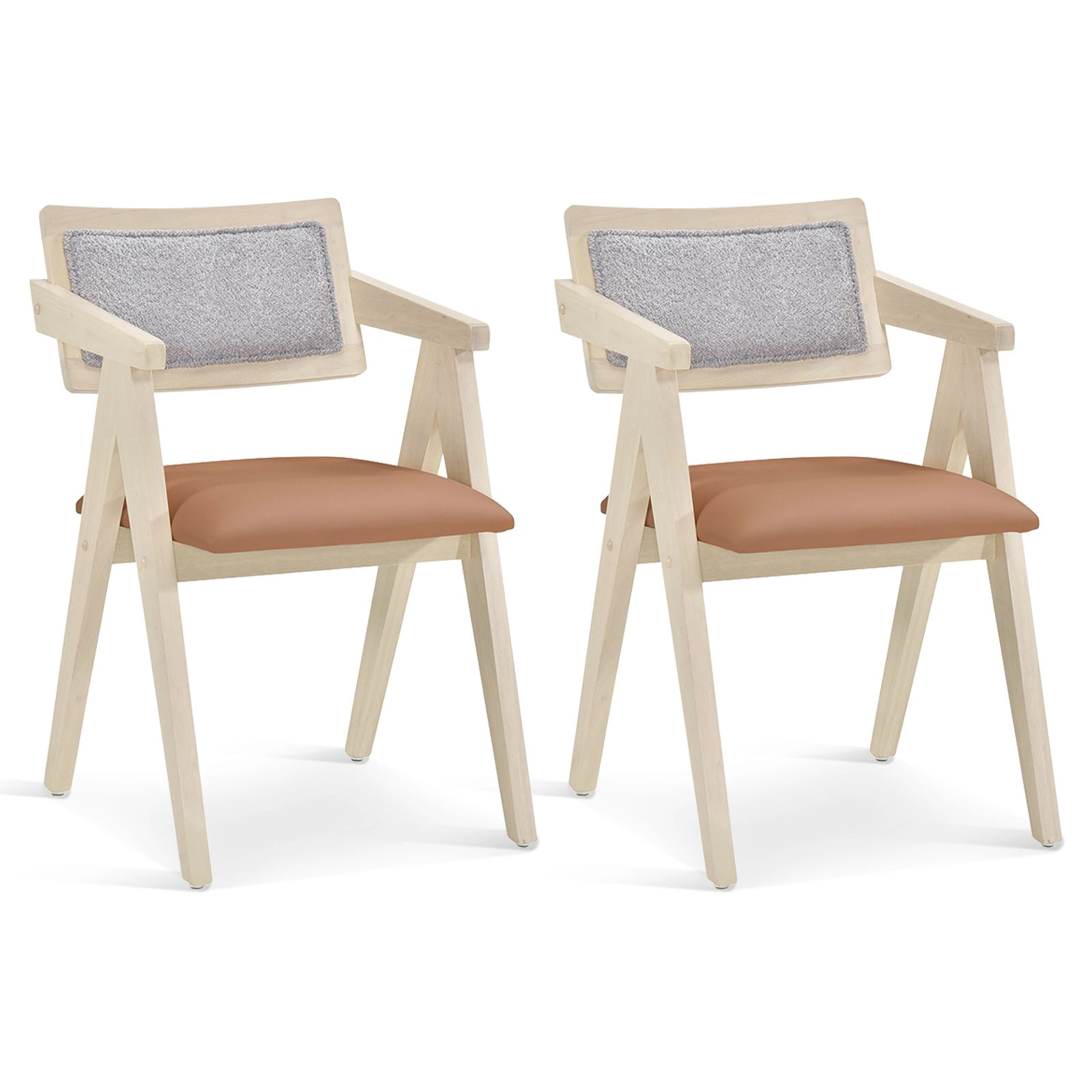SlickBlue Unisex Sherpa Accent Chairs Set of 2 With Wood Frame