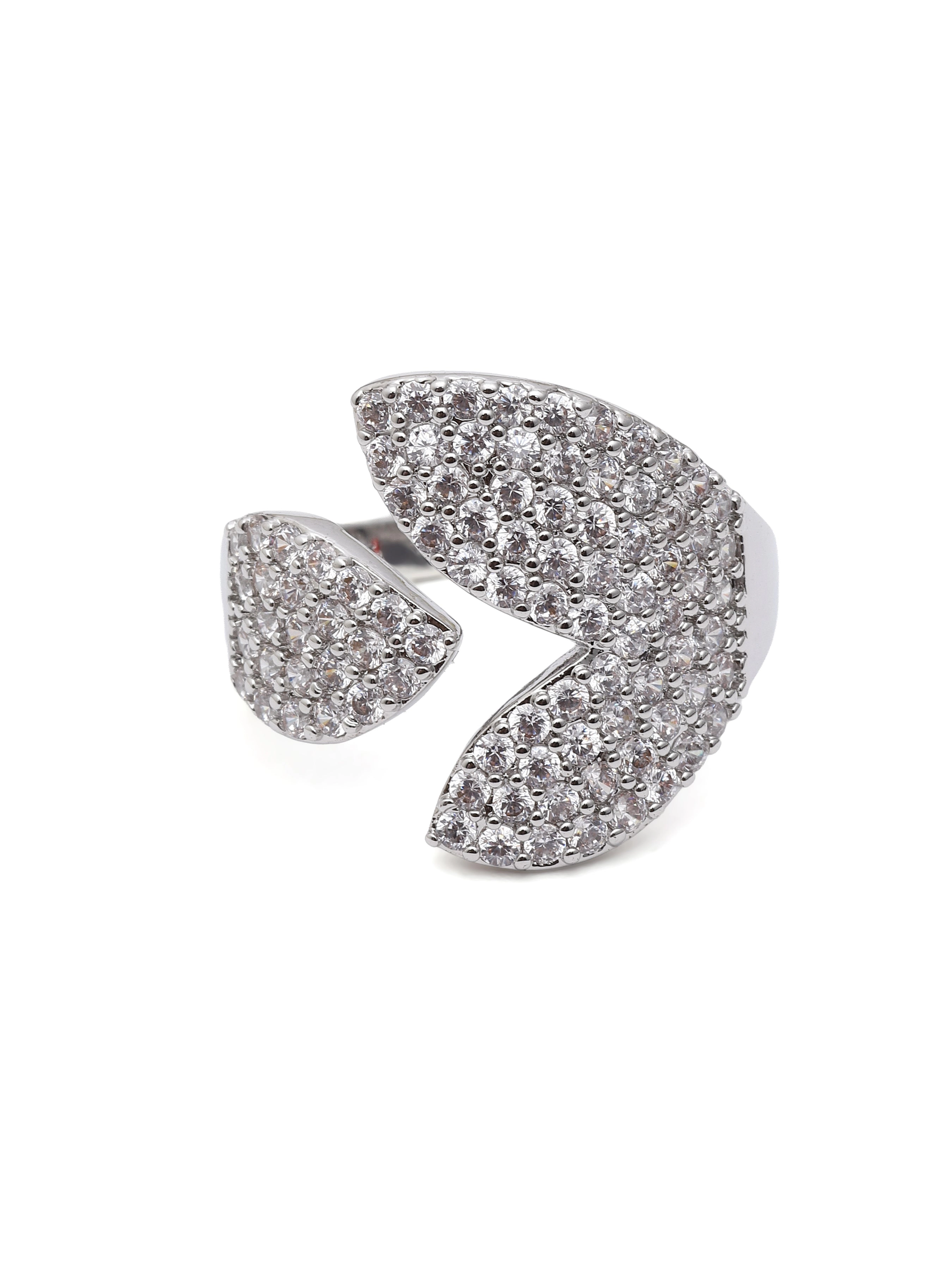 AGP Paris Women's Abstract Pave Open Ring