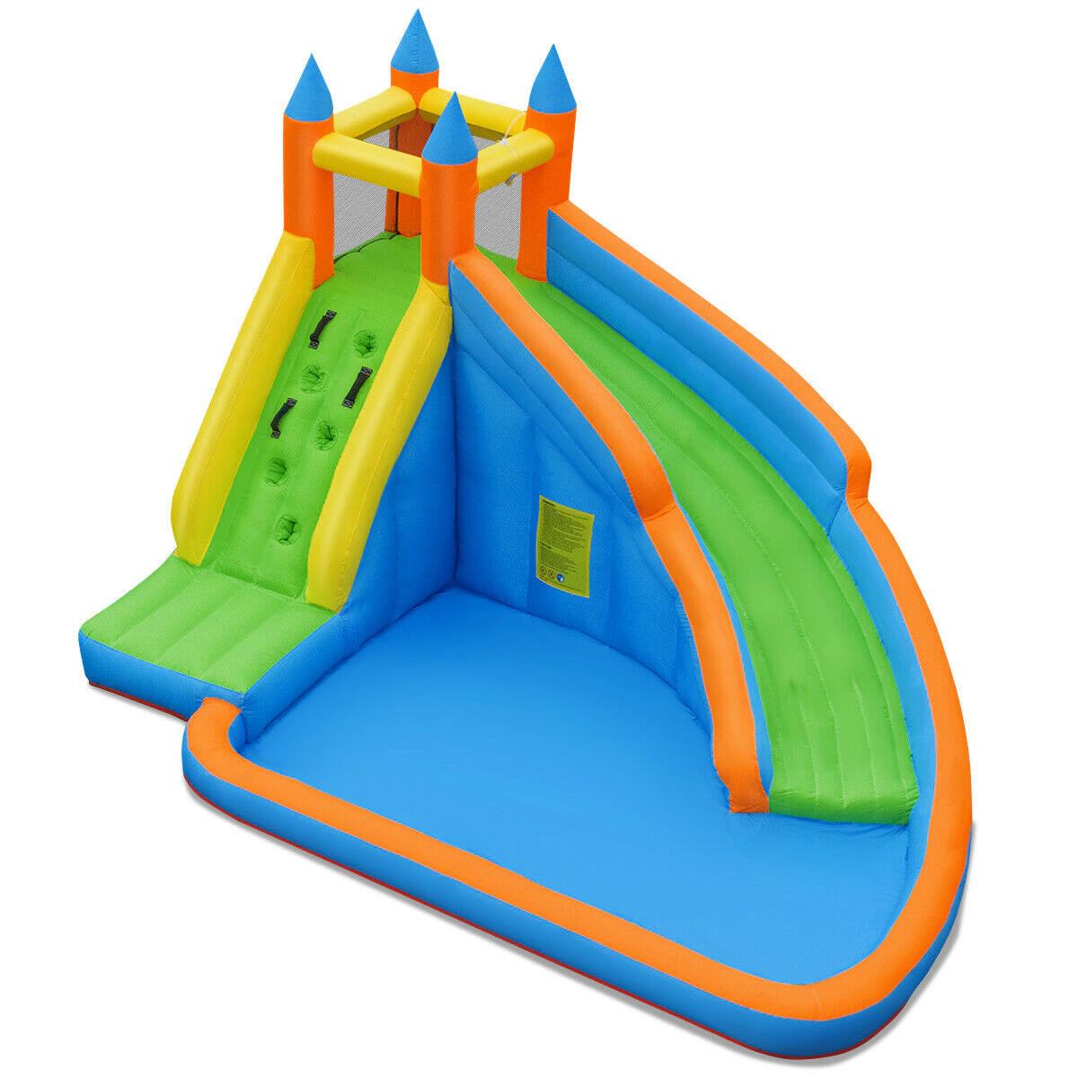 SUGIFT 157-in Inflatable Bounce House with Water Slide Splash Pool and Climbing Wall for Backyard Fun
