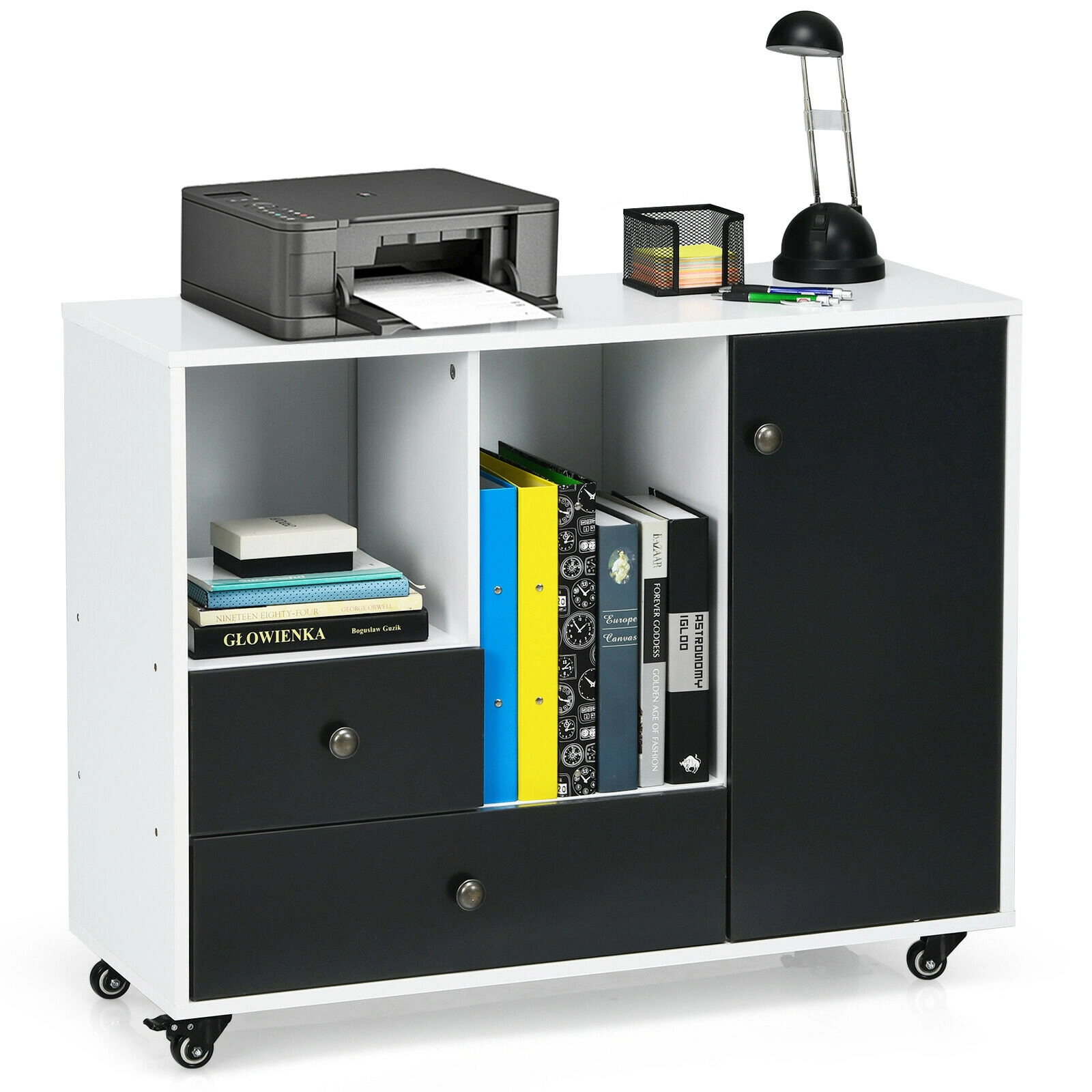 LJG Lateral Mobile Filing Cabinet with 2 Drawers
