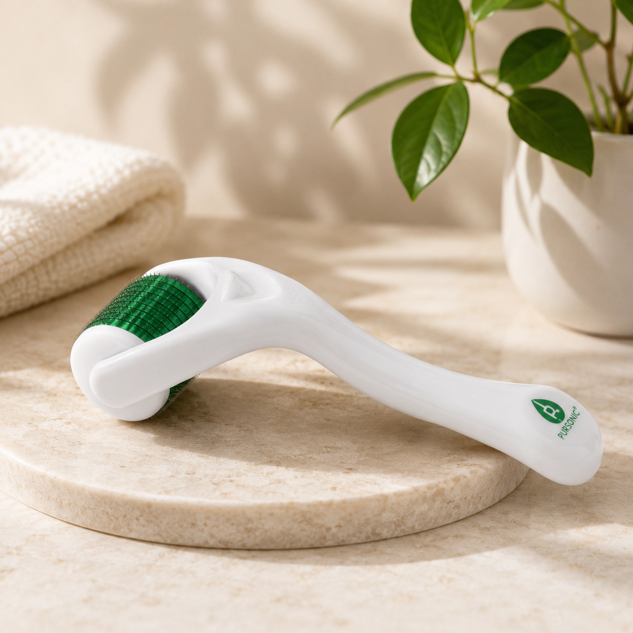 Pursonic Unisex Skin Care Micro Needle Derma Roller – 0.5 mm Facial Exfoliating & Rejuvenating Tool