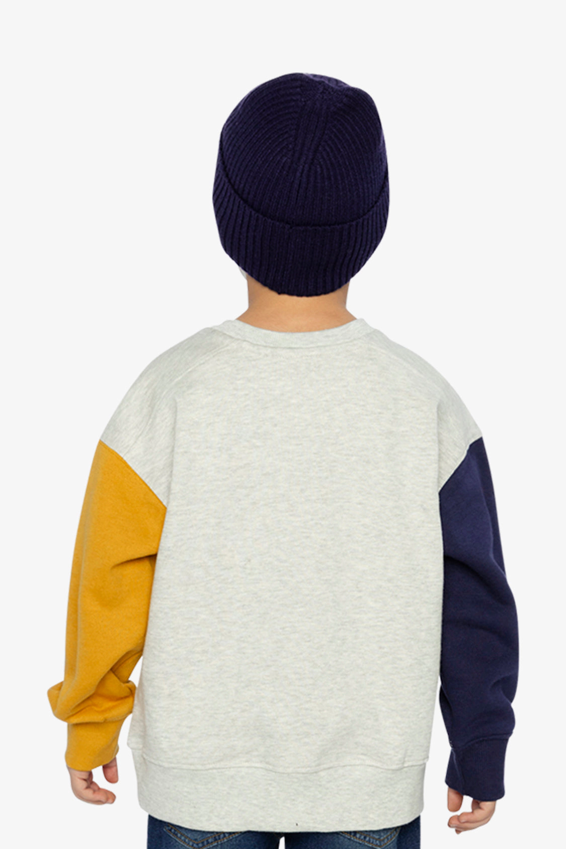 Deux par Boys Fleece Raglan Sleeve Sweatshirt with Smiley Face Graphic