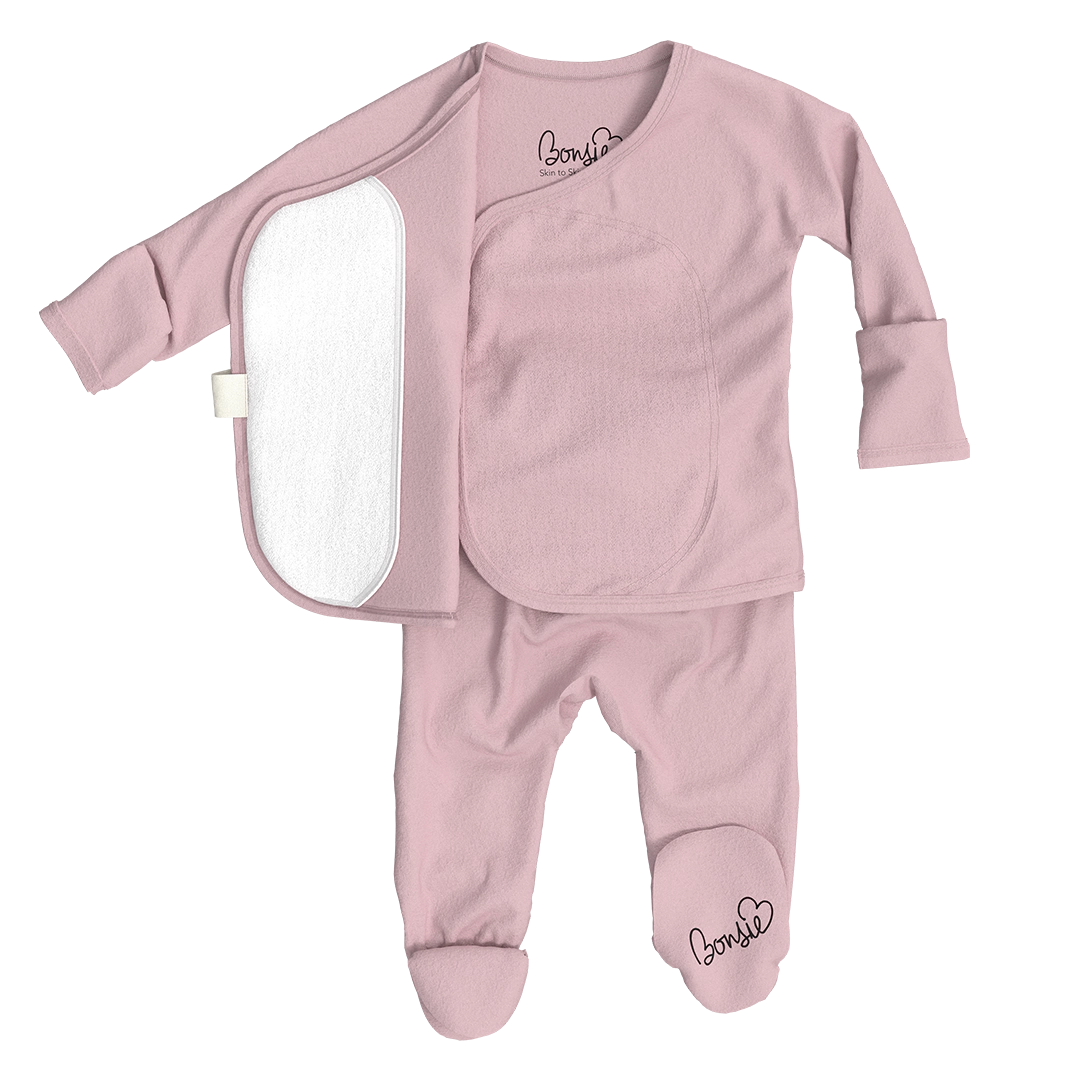 Bonsie Footie - Peony skin-to-skin footed romper