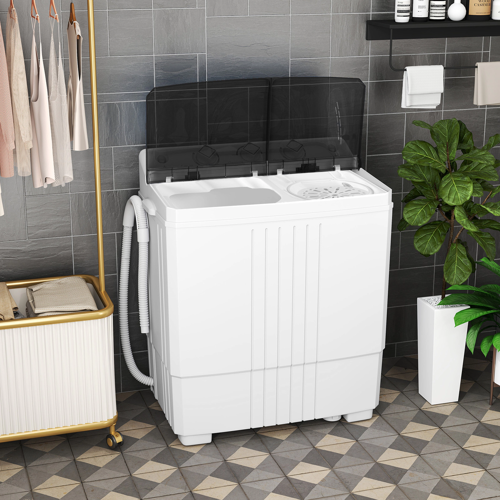 LJG Portable Washing Machine for Dorms and Apartment