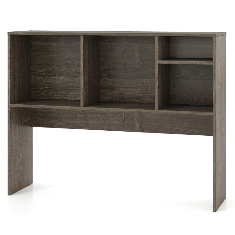 Hivvago Computer Desktop Bookcase with 4 Cubbies and Open Back Compartment