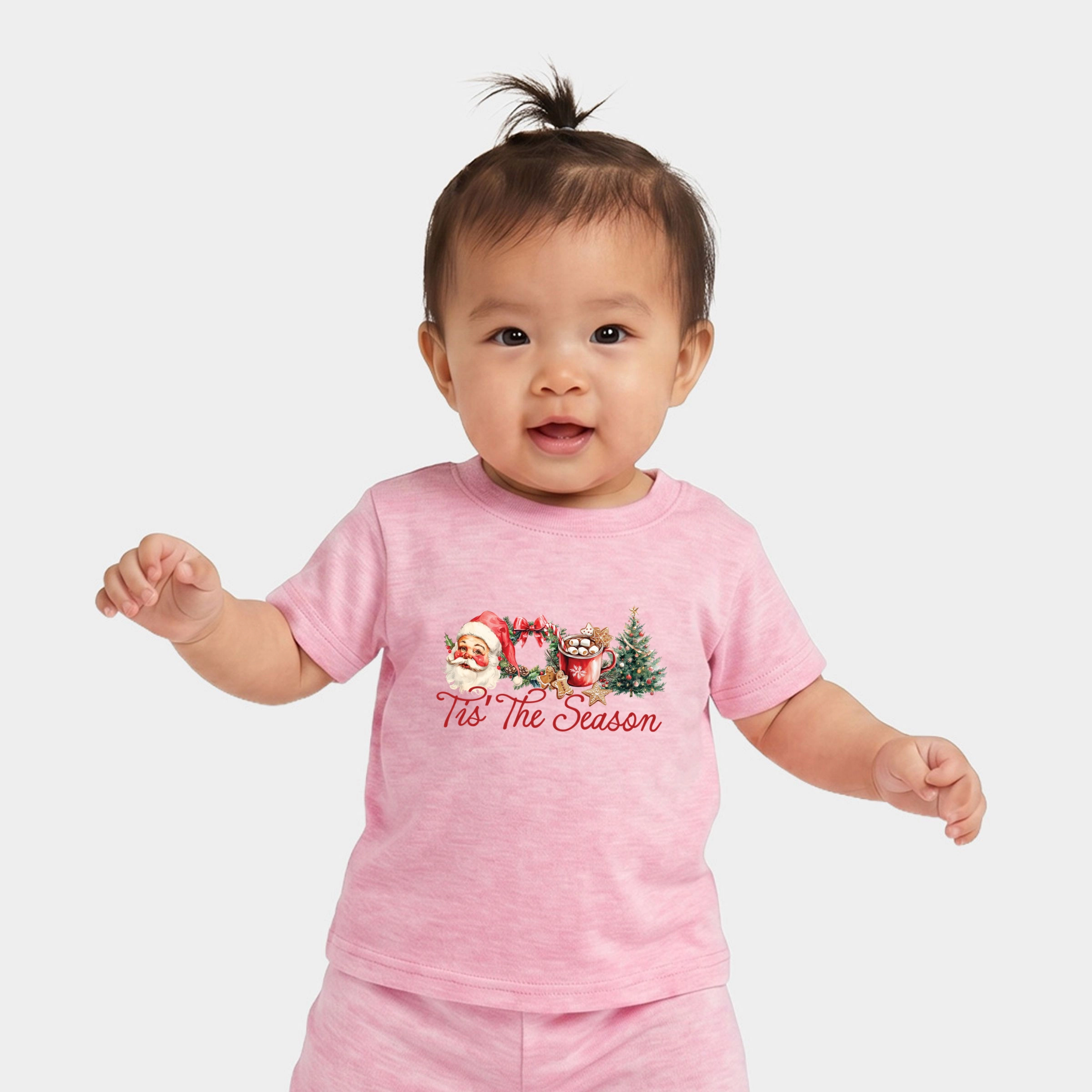 The Juniper Shop - Infant Jogger Pant Crew Set Tis' Season Watercolor