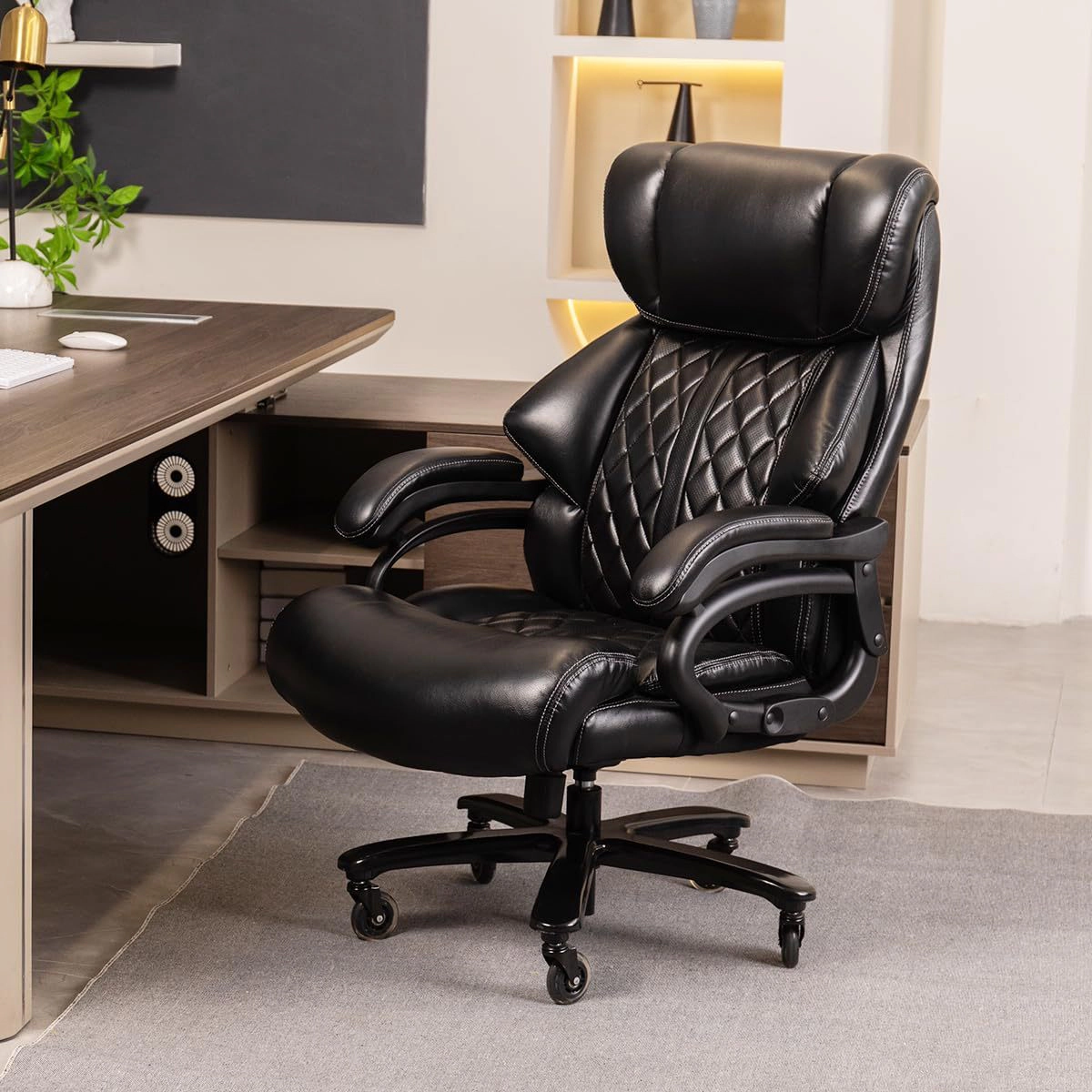 Platinum-Level Office Chairs Big And Tall Office Chair 500lb Capacity With Wide Spring Seat  For Heavy Capacity