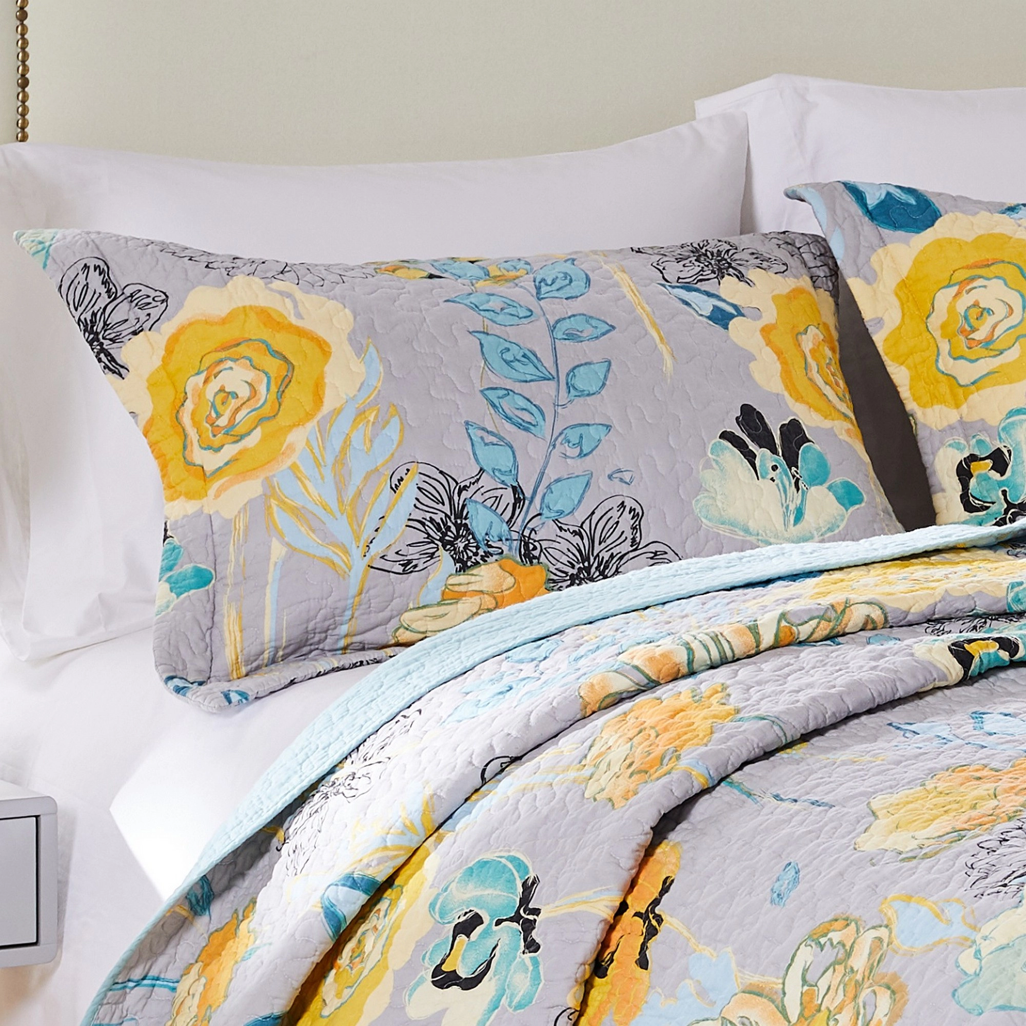Greenland Home Fashion Watercolor Dream 100% Cotton Quilted Pillow Sham