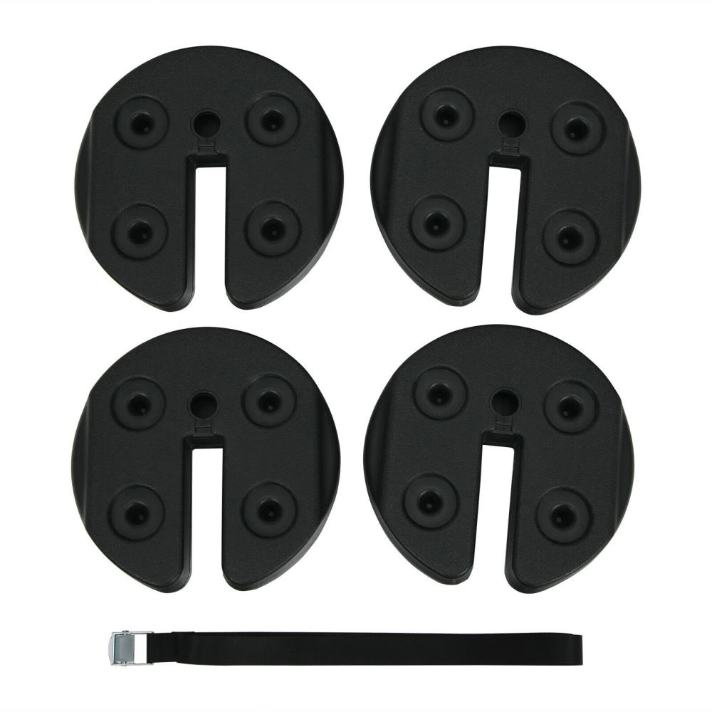 Hivvago Set Of 4 Canopy Weights 20Lbs Weight Plate Kit With No-Pinch Design