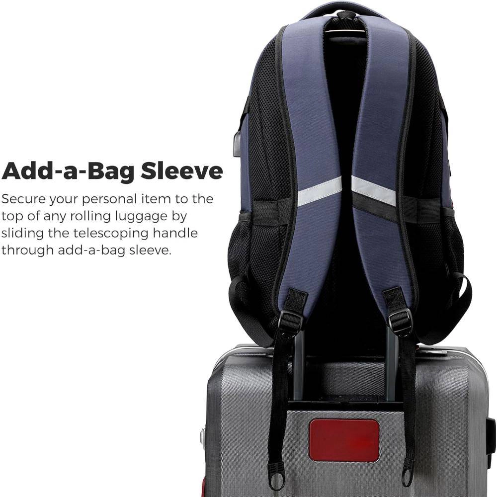 Clear Skye Unisex Black-Blue Water Repellent Travel Backpack