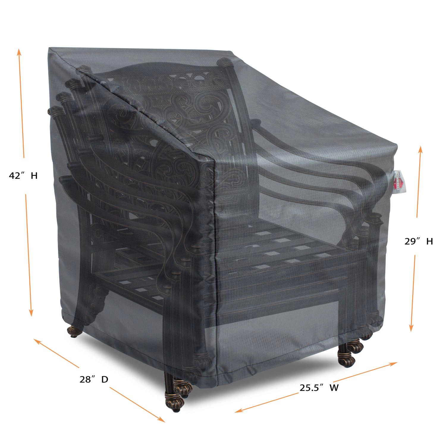 Summerset Shield Barstool/Stacked Dining Chairs Cover Ultimate Protection Outdoor Furniture 25.5"x28"x29"/42" Mercury