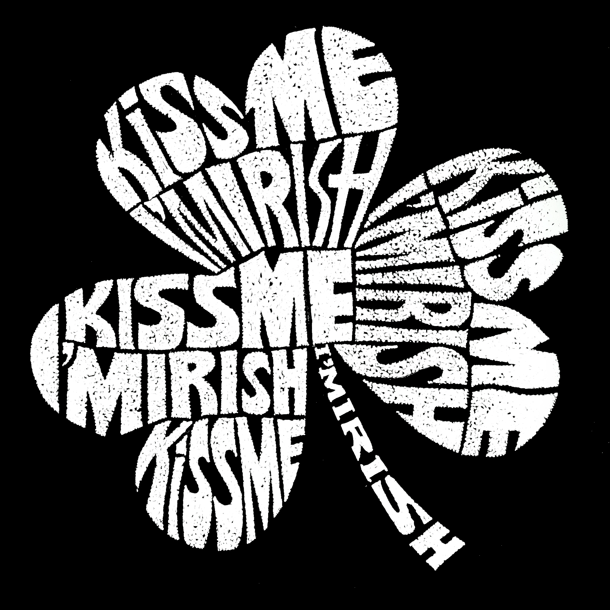 LA Pop Art Men's Word T-Shirt - Kiss Me I'm Irish