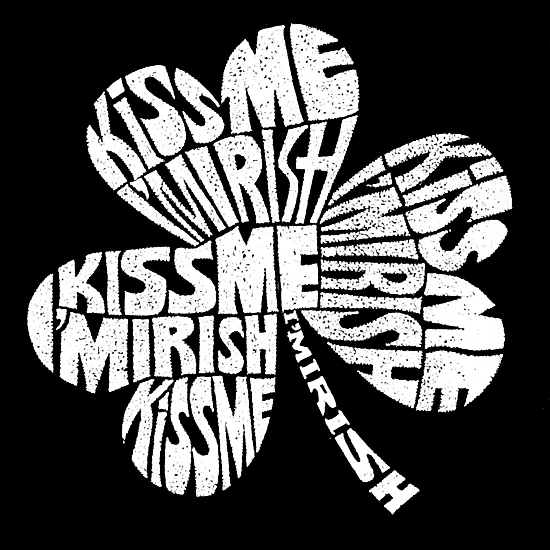LA Pop Art Men's Word Art T-Shirt - Kiss Me I'm Irish