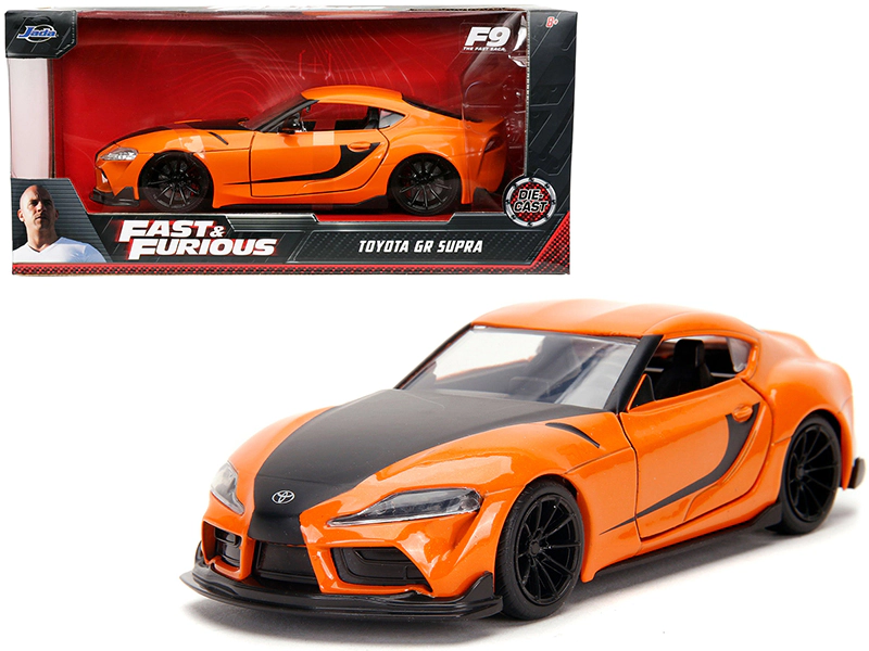 Jada Toyota GR Supra Orange with Black Stripes "Fast & Furious 9 F9" (2021) Movie 1/32 Diecast Model Car by Jada