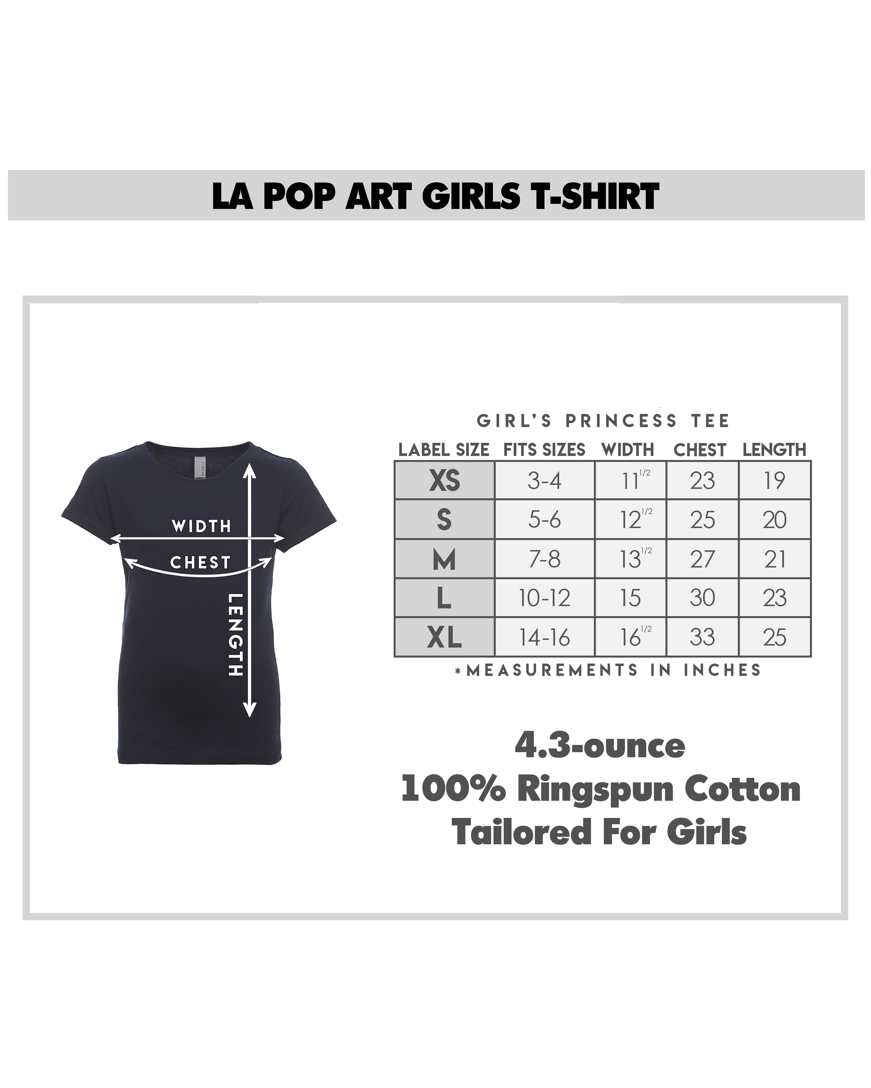 LA Pop Art Girl's Word T-shirt - Headphones