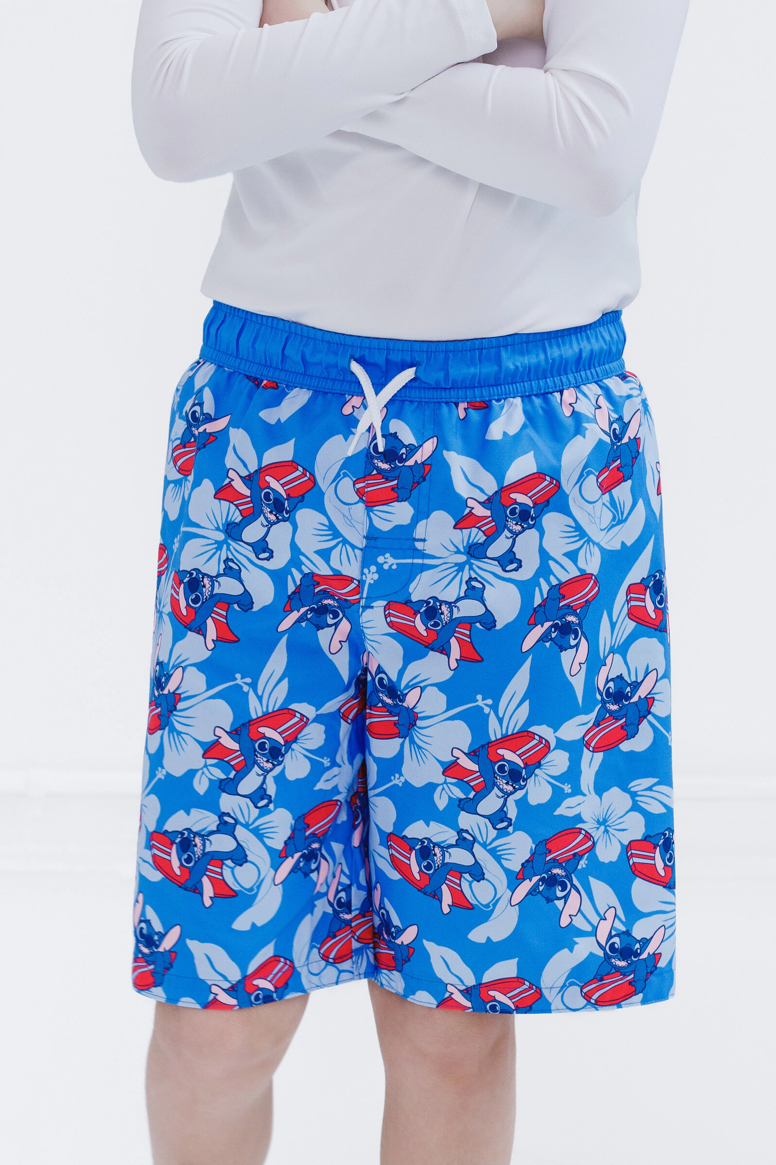 Disney Lilo & Stitch Boys' Hawaiian Swimwear Swim Trunks