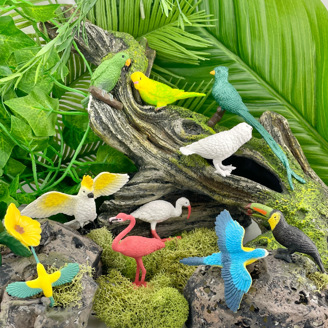 Safari Ltd. - Exotic Birds TOOB - contains 10 Mini Figurines