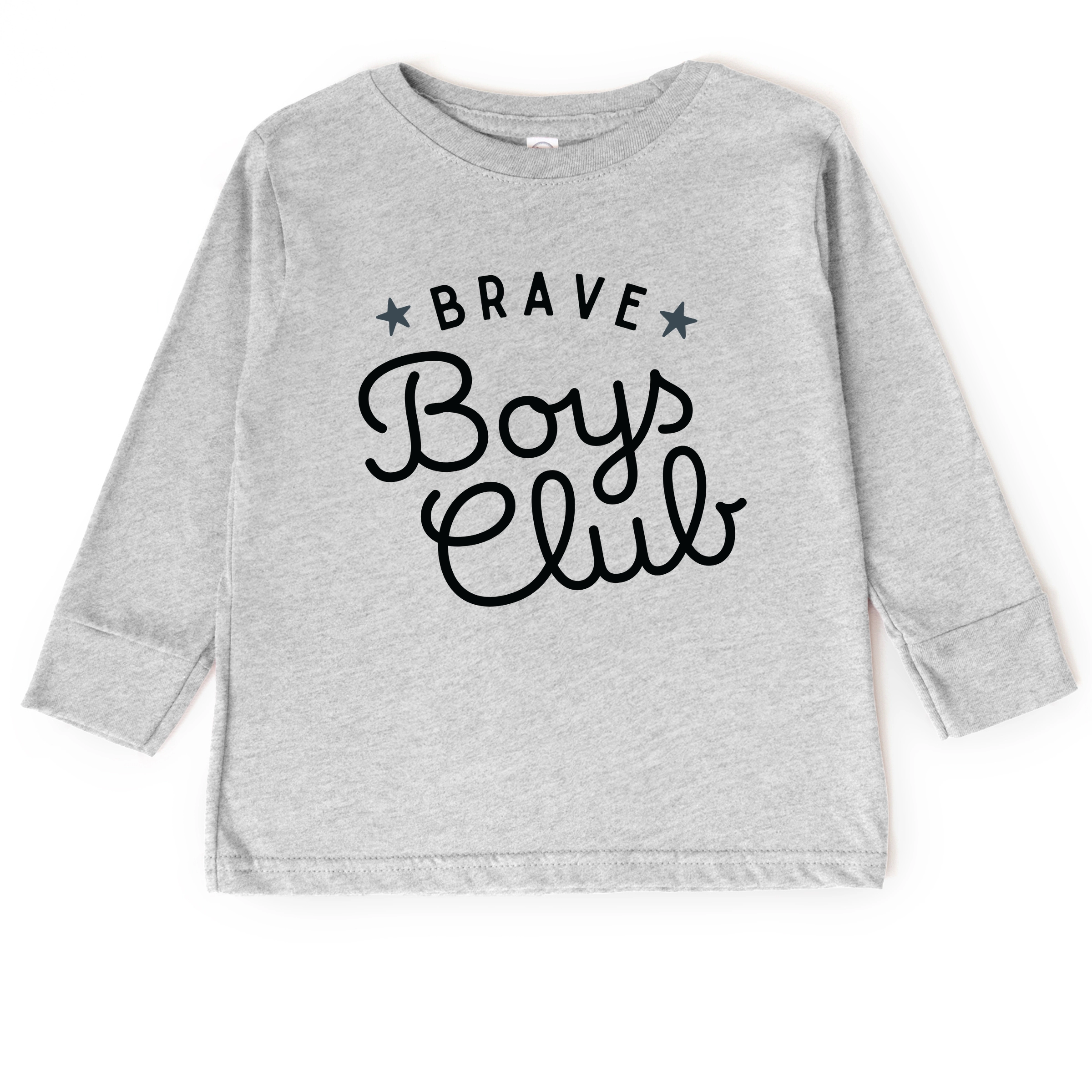 The Juniper Shop - Brave Boys Club Cursive Toddler Long Sleeve Graphic Tee