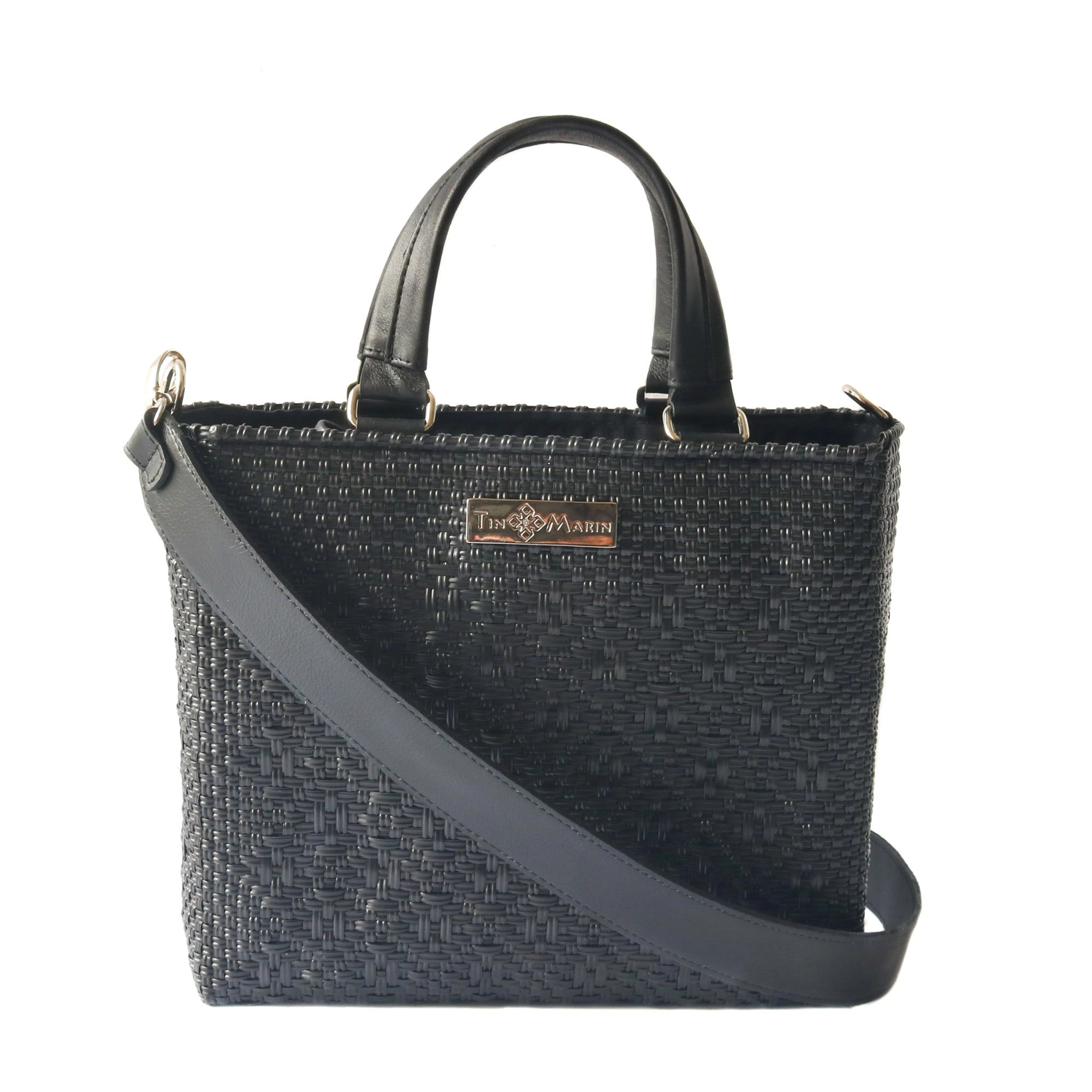 Tin Marin Woven Crossbody Drawstring Bag