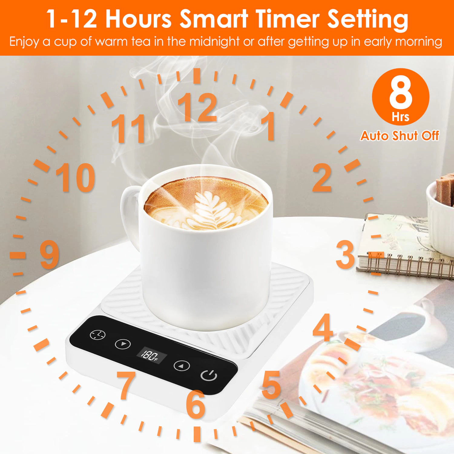 GBruno Electric Desktop Mug Warmer With Timer