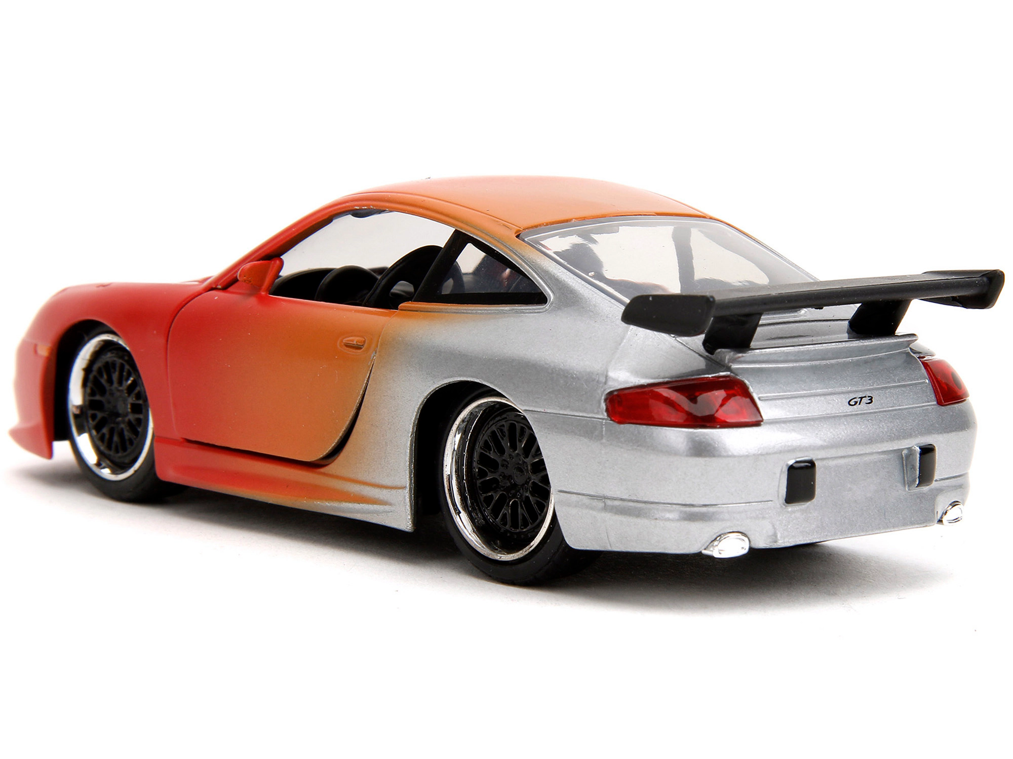 Jada Porsche 911 GT3 RS Matt Orange and Silver Metallic "Pink Slips" Series 1/32 Diecast Model Car by Jada