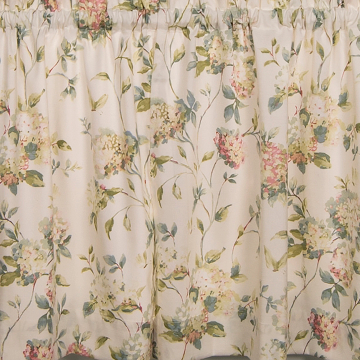 Ellis Curtain Abigail Design Printed Room Darkening Window Rod Pocket Pair Set With 2 Tiers 2 Piece