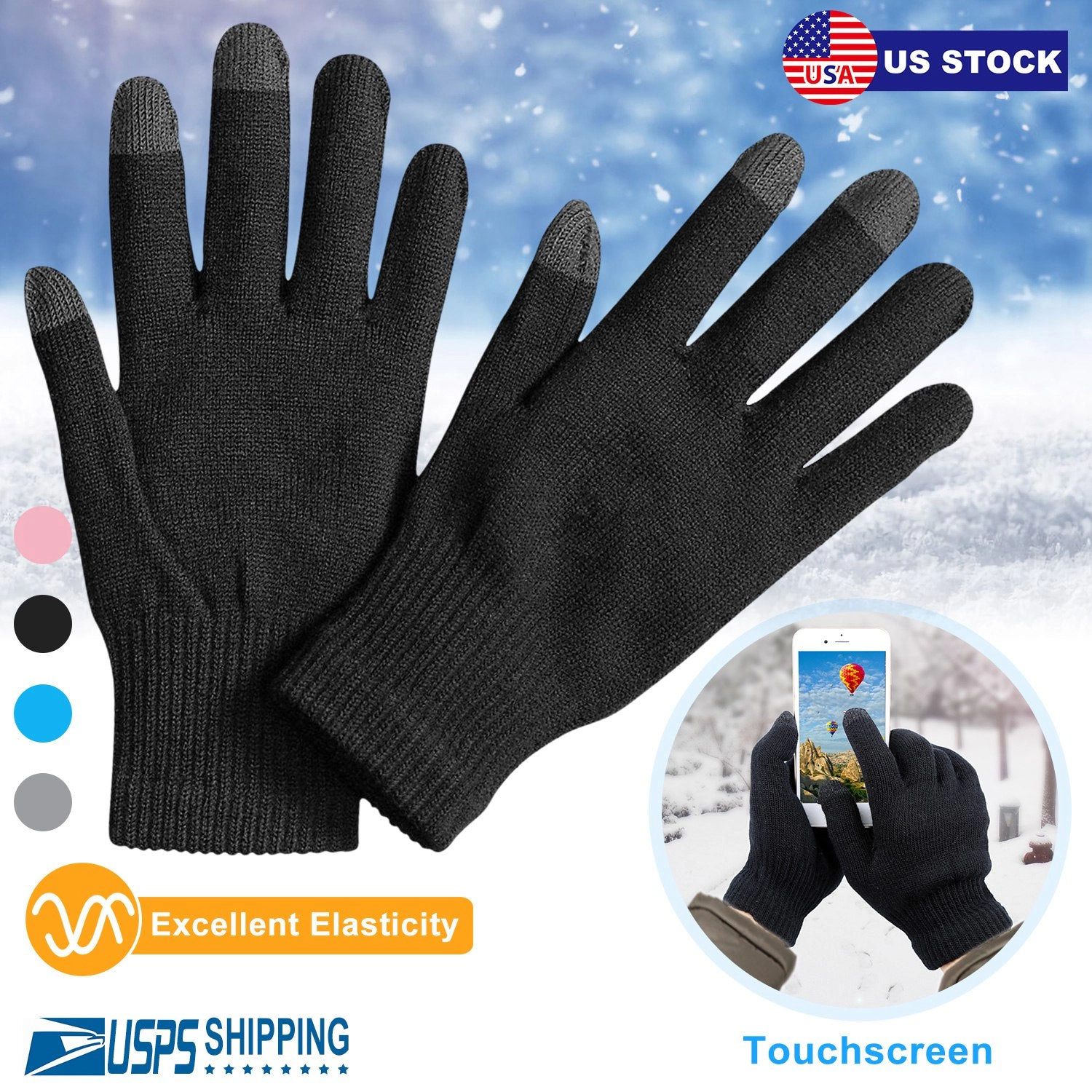 GBruno Touchscreen Knit Winter Gloves
