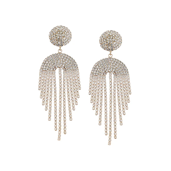 SOHI Women's Bling Drop Earrings, Color: Silver - JCPenney