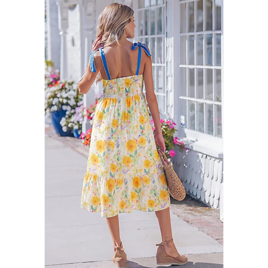 Threaded Pear Womens Emilia Straps High Waist Dress