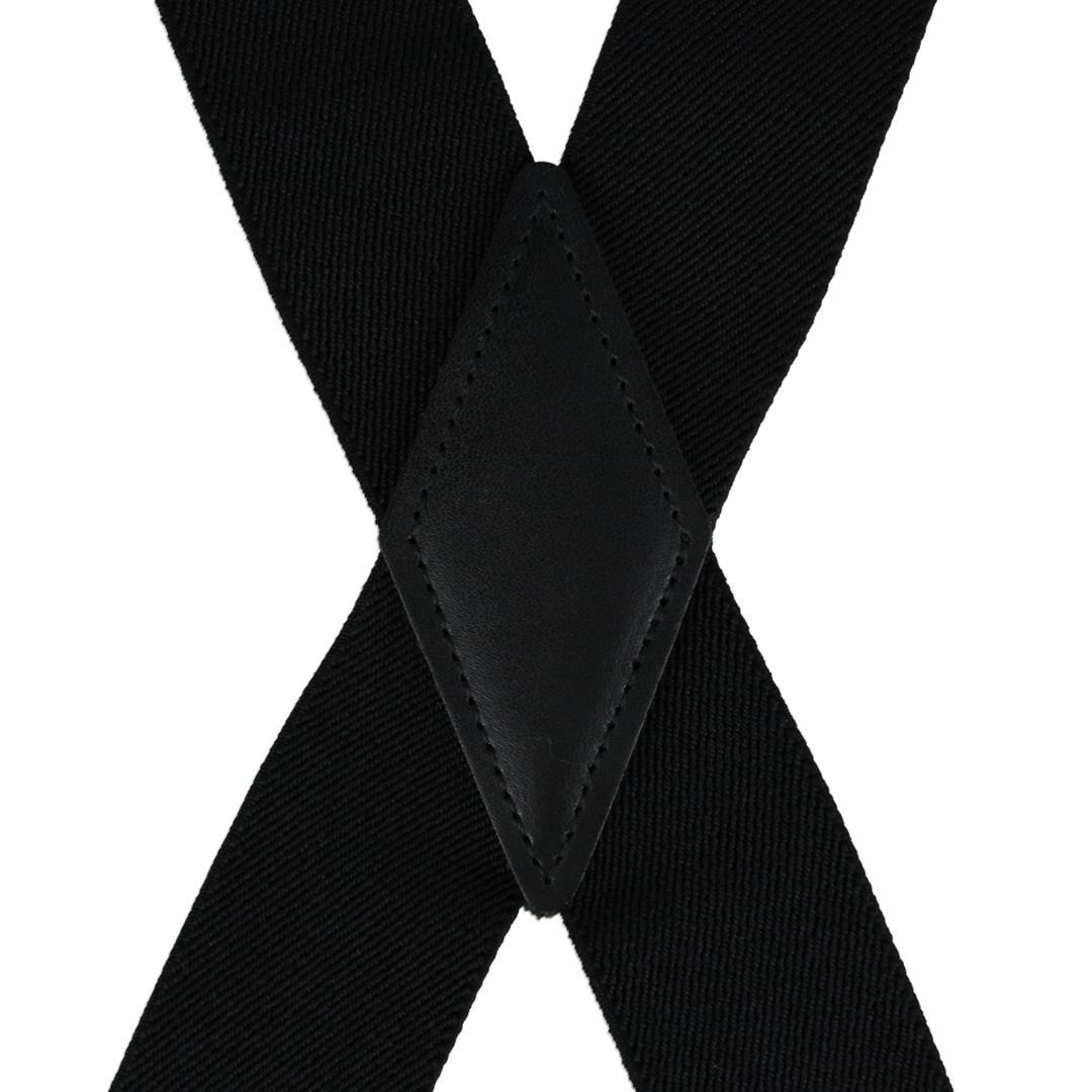 CTM Men's Elastic X-Back Black Swivel Hook Suspenders
