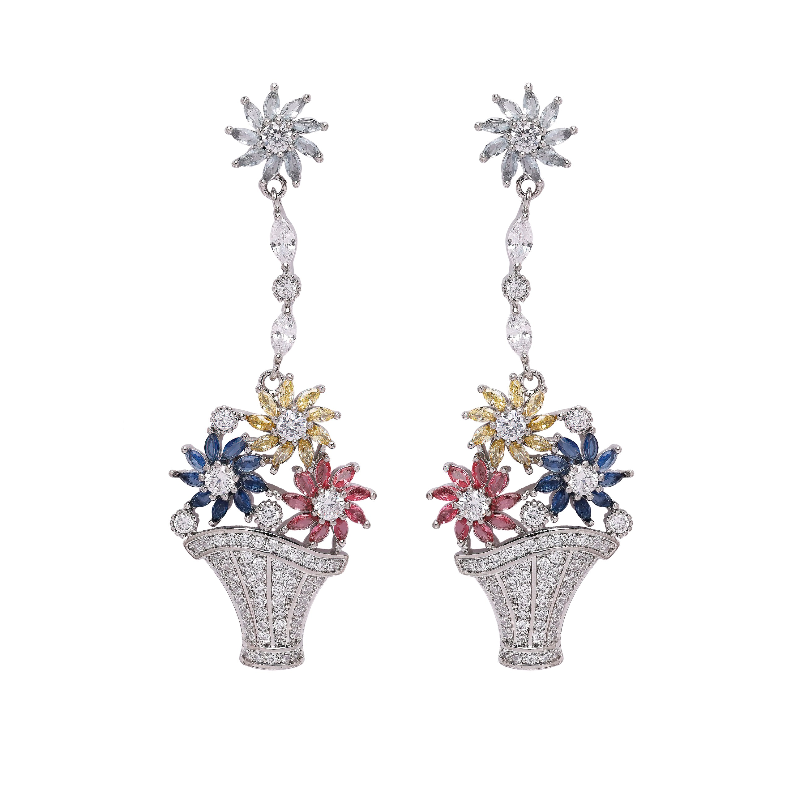 AGP PARIS Womens Diva Cute Bouquet Drop Earrings