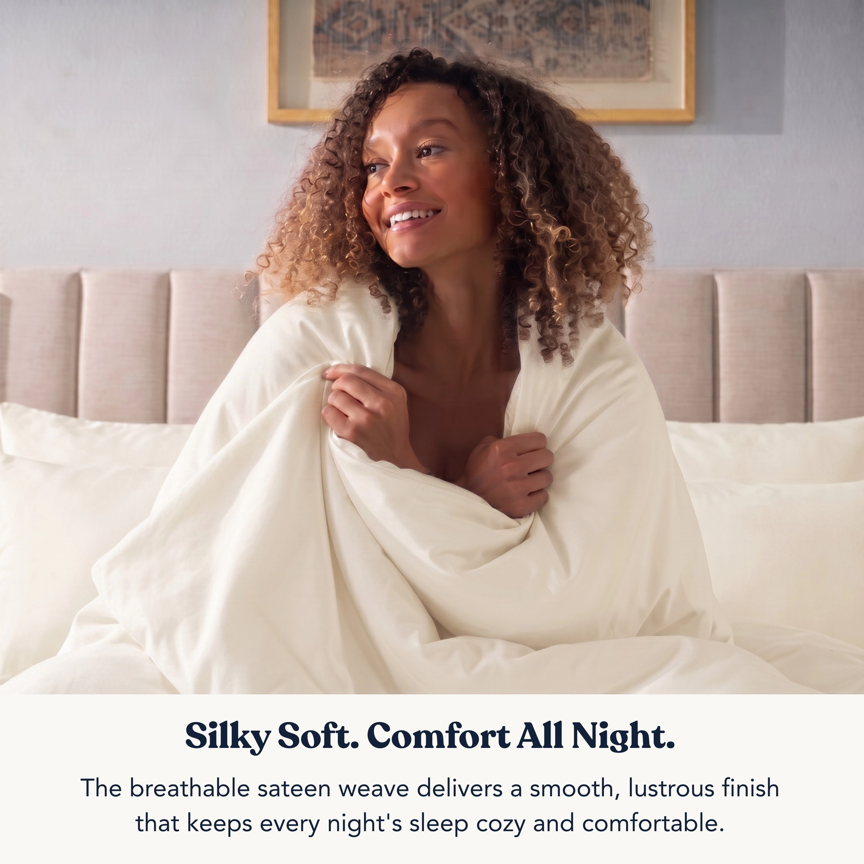 Delara GOTS Certified Organic Cotton Sheet Bundle 400TC Ultra Soft Silky Moisture-Wicking and Breathable