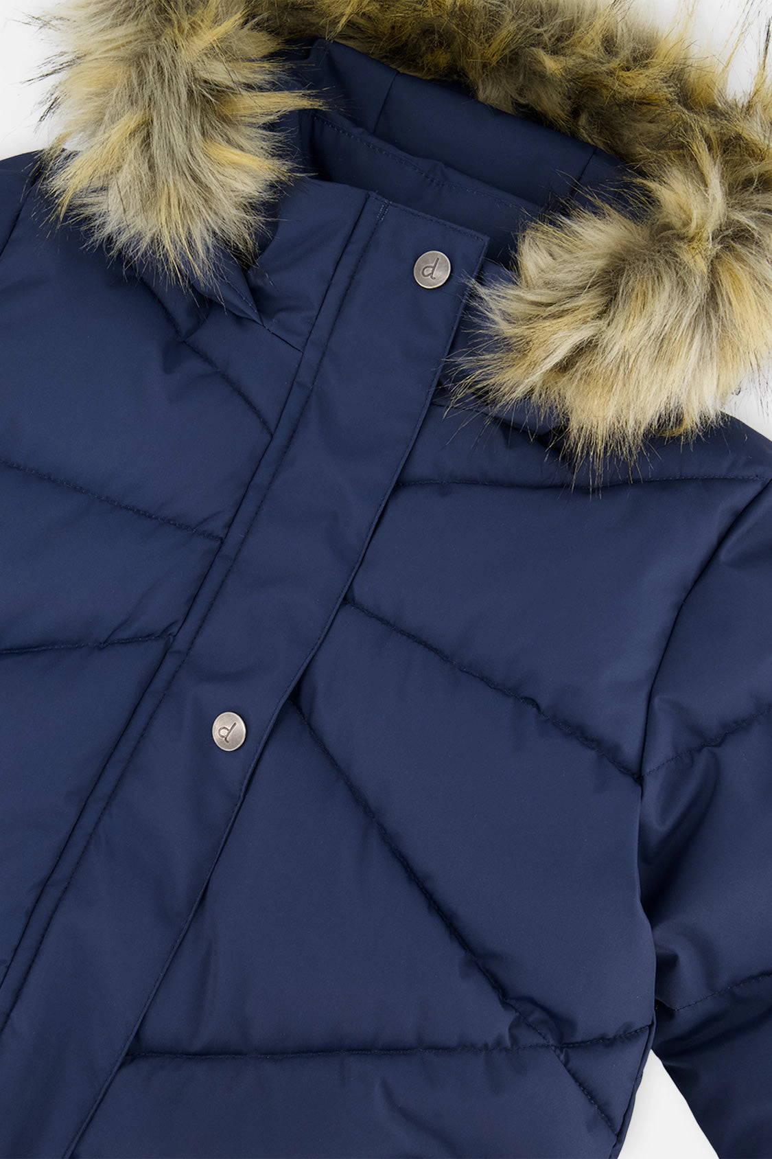 Deux par Girls Diamond Quilted Long Winter Puffer Coat