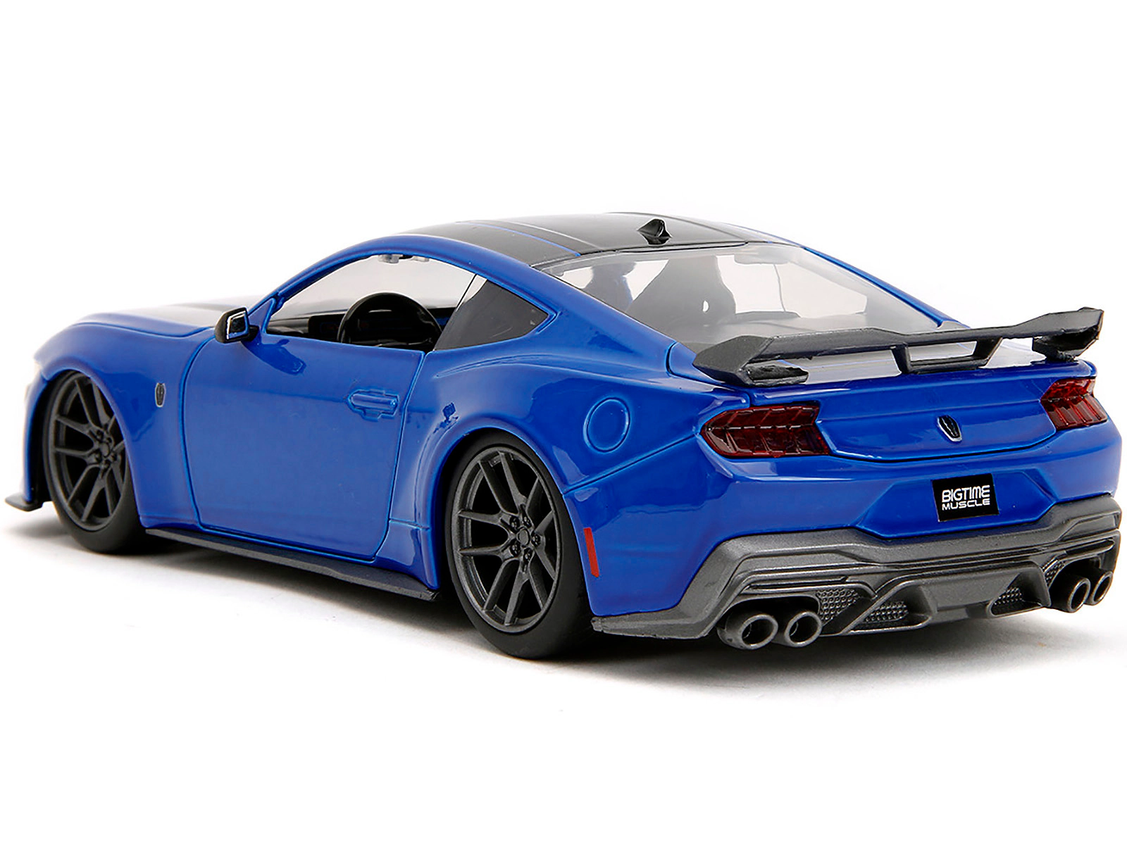 Jada 2024 Ford Mustang Dark Horse Blue Metallic with Black and Gray Stripes "Bigtime Muscle" Series 1/24