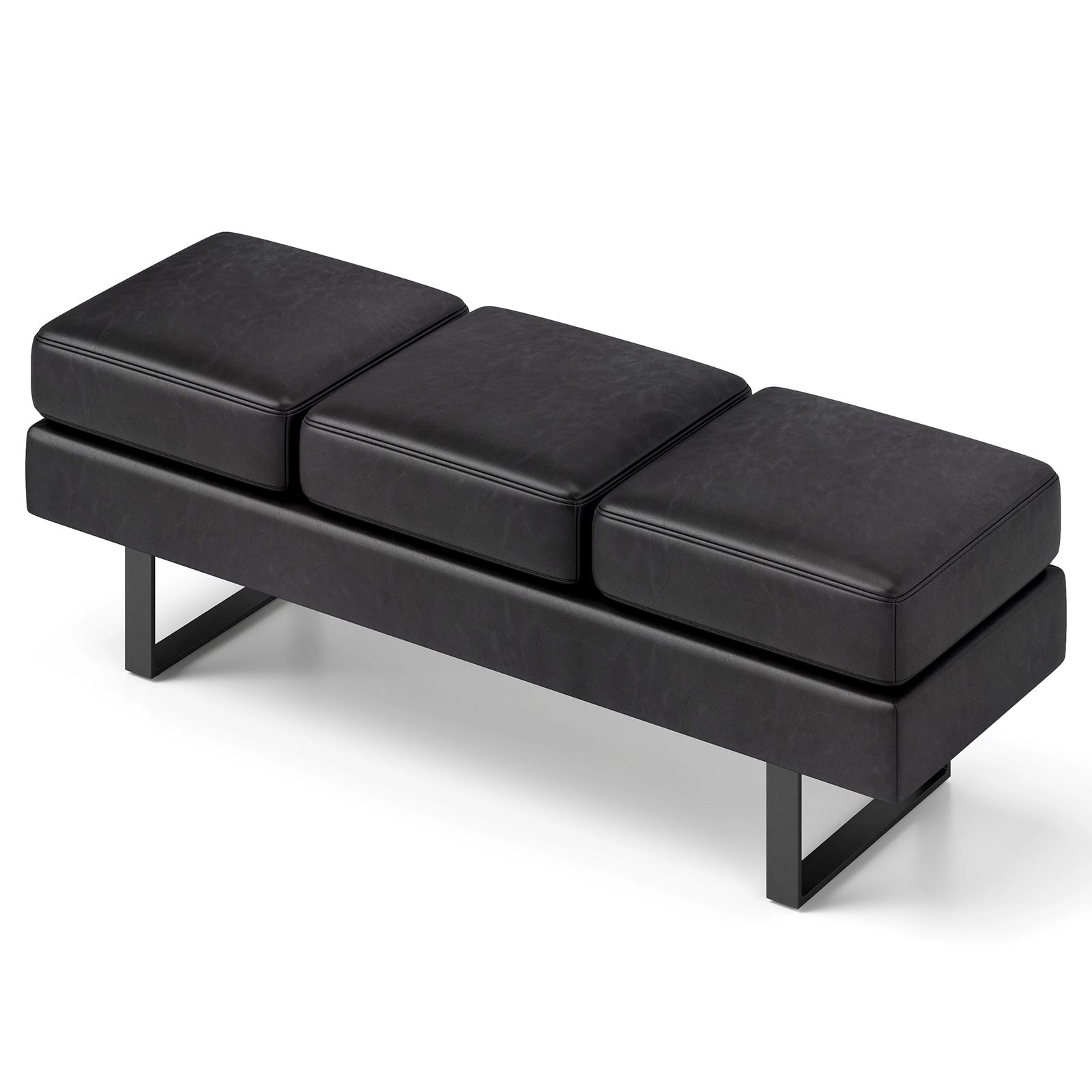 SlickBlue Reception Waiting Bench with Upholstered Cushion